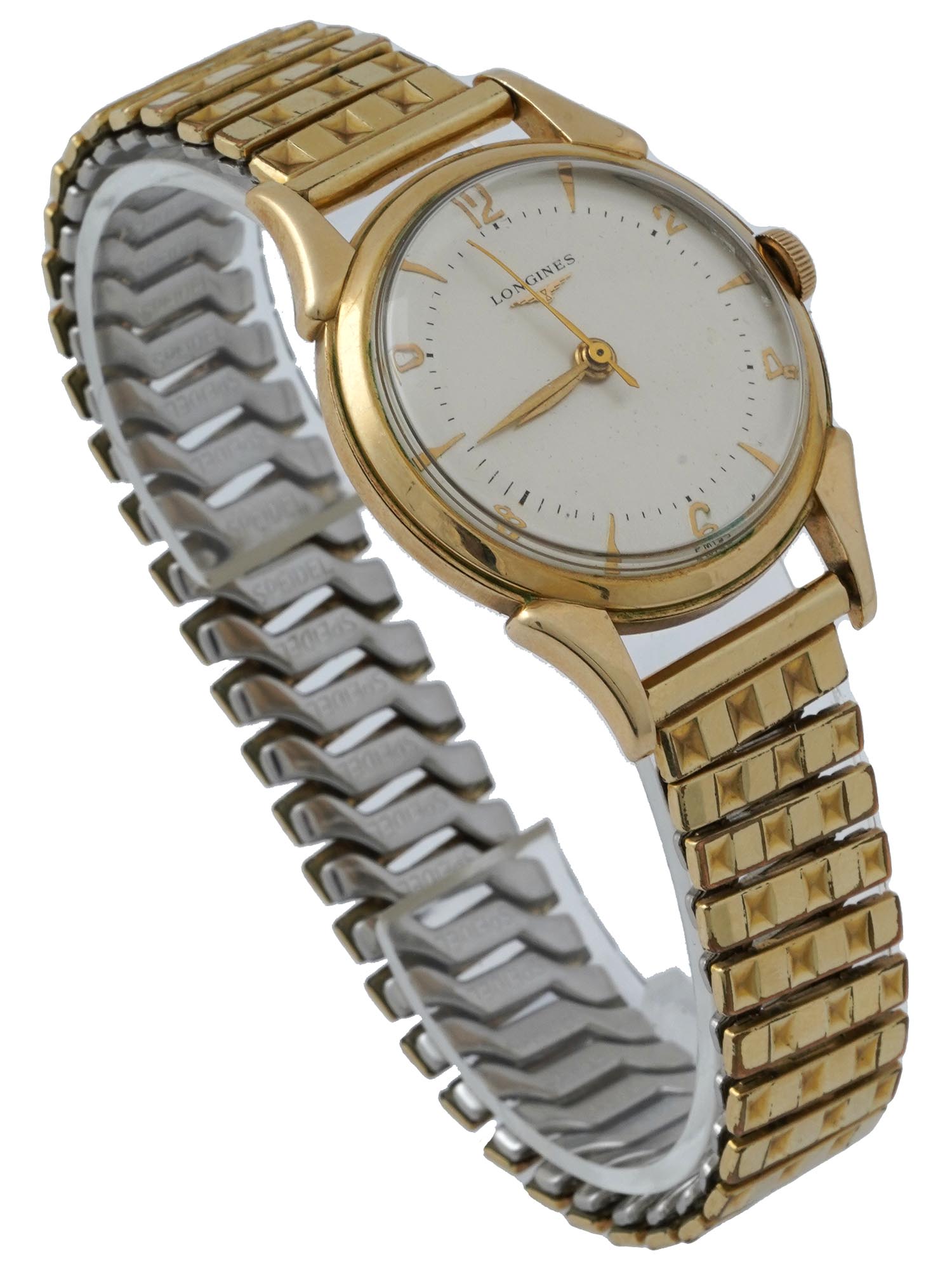 MID CENT LONGINES SWISS GOLD PLATED WRISTWATCH PIC-0