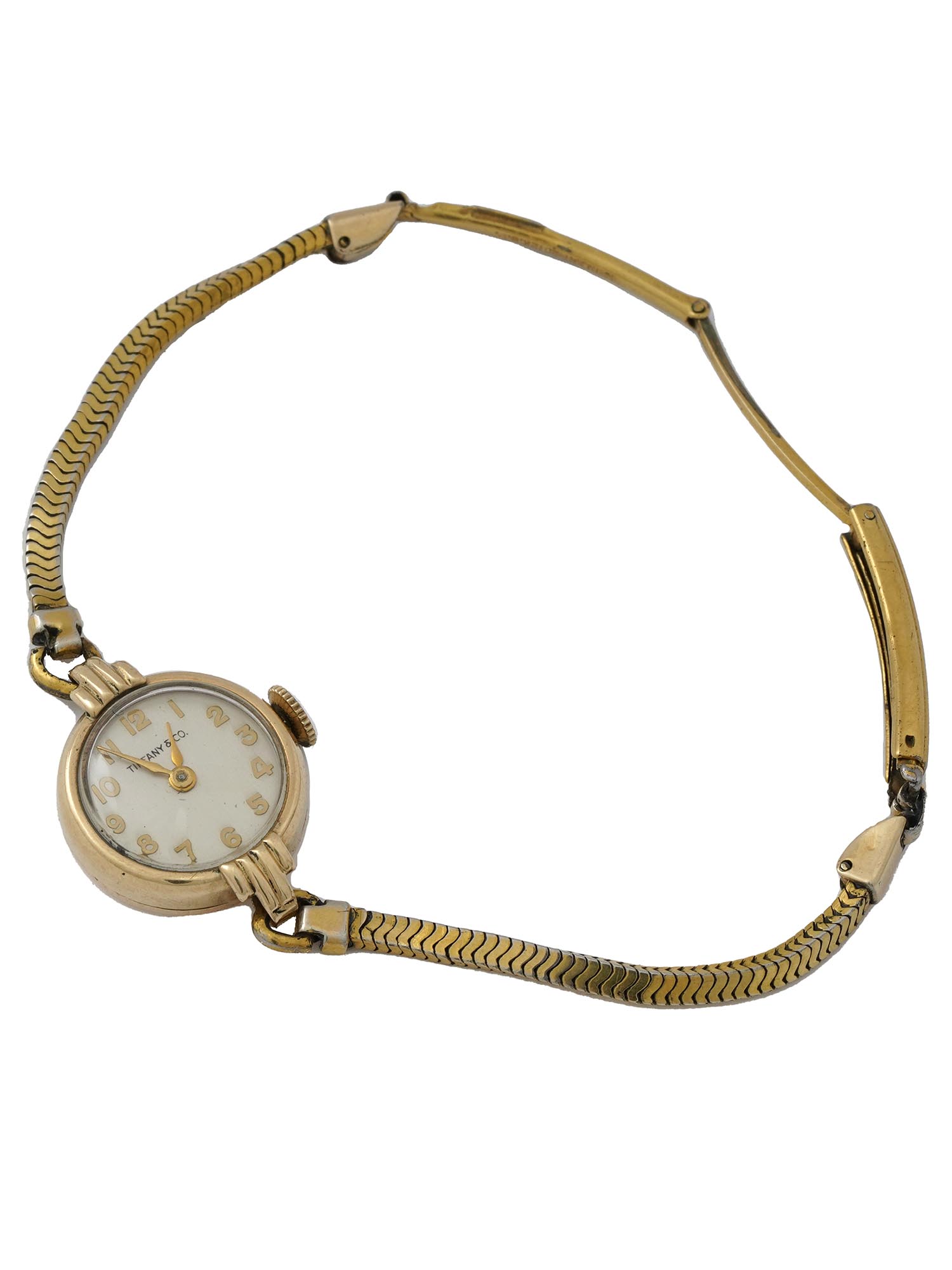 VINTAGE TIFFANY AND CO 14K GOLD WOMENS WRISTWATCH PIC-2