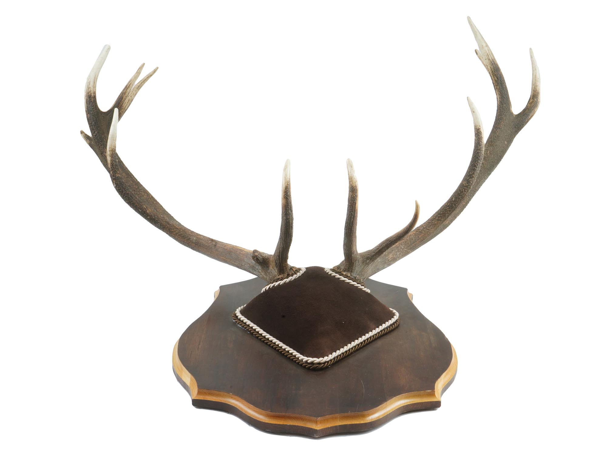 LARGE VINTAGE AUSTRIAN STAG ANTLERS WALL DECOR PIC-2