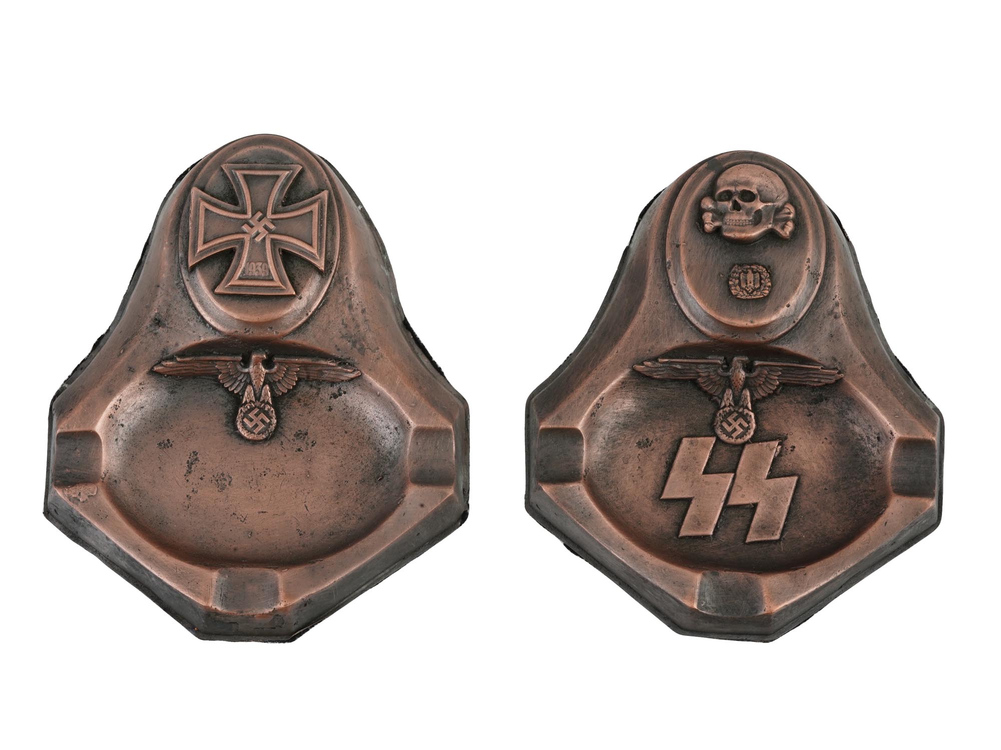 WWII MODEL NAZI GERMAN WAFFEN SS ASH TRAYS PIC-0