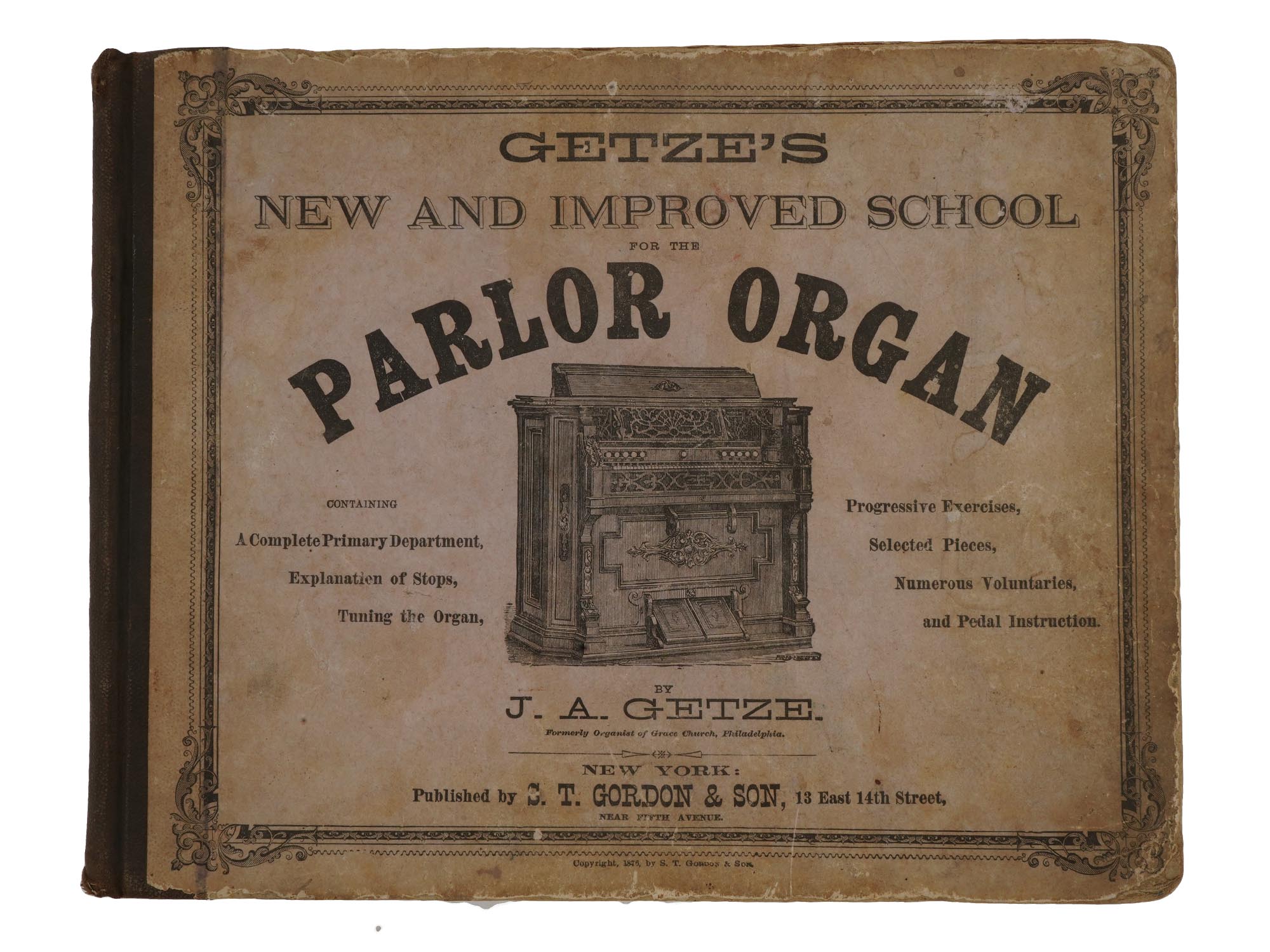 ANTIQUE AMERICAN 1876 GETZE PARLOR ORGAN BOOK PIC-0