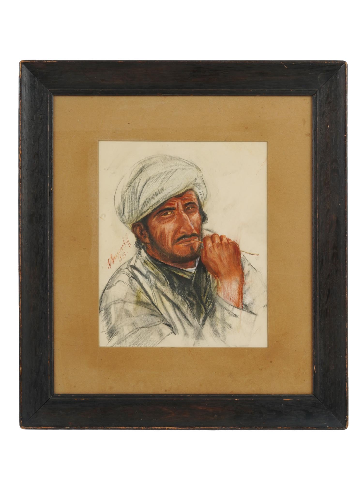 ALEXANDRE YAKOVLEV PORTRAIT PAINTING OF AFGHAN MAN PIC-0