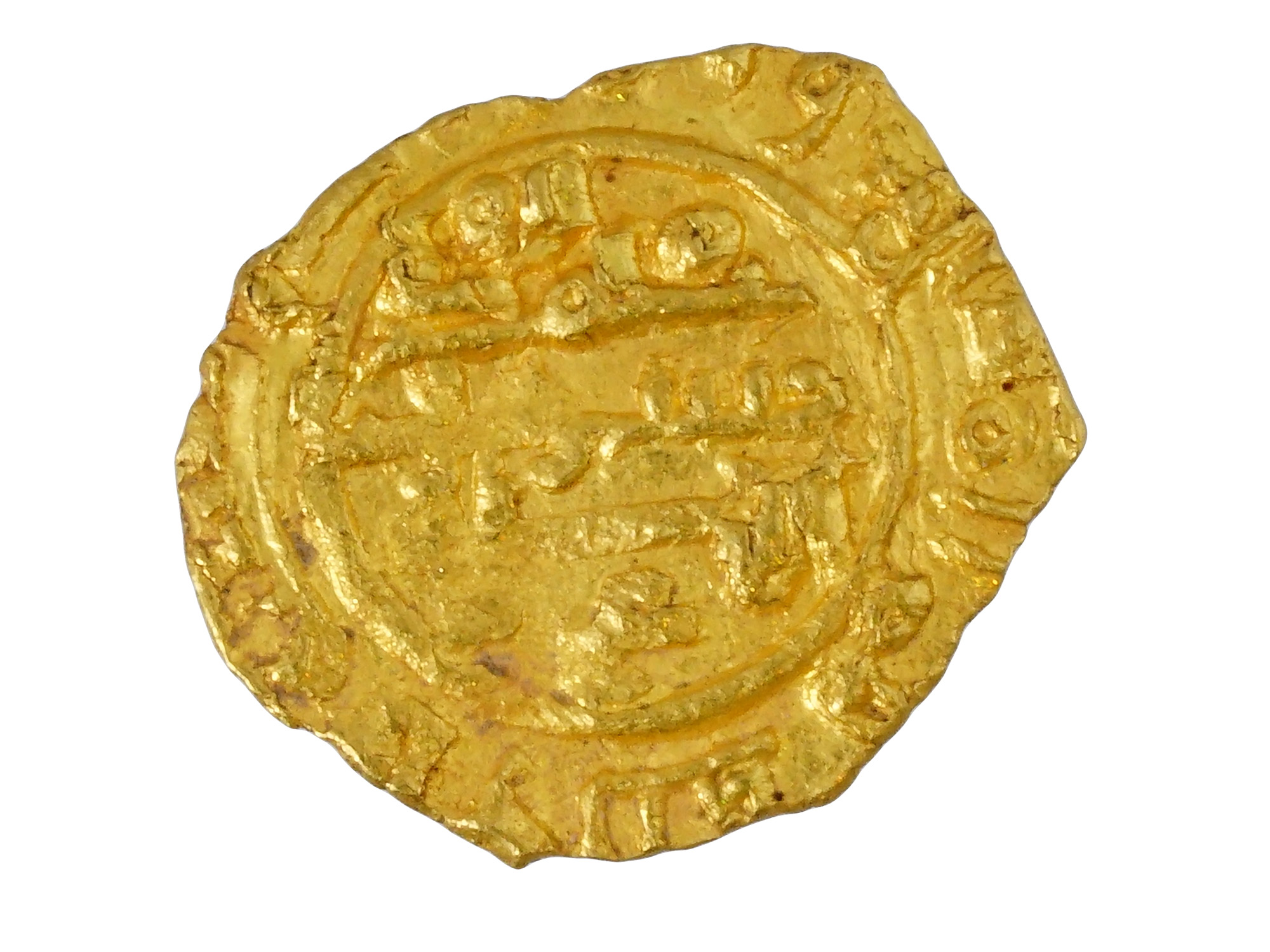 ANTIQUE ISLAMIC SAFFARID FRACTIONAL DINAR 18K GOLD COIN PIC-1