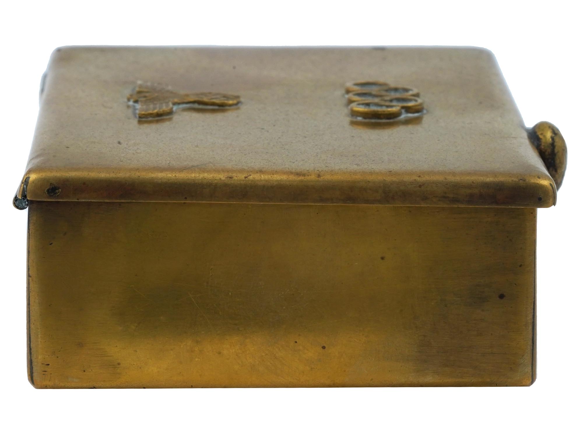 1936 WWII NAZI GERMAN OLYMPIC BRASS CIGARETTE CASE PIC-3