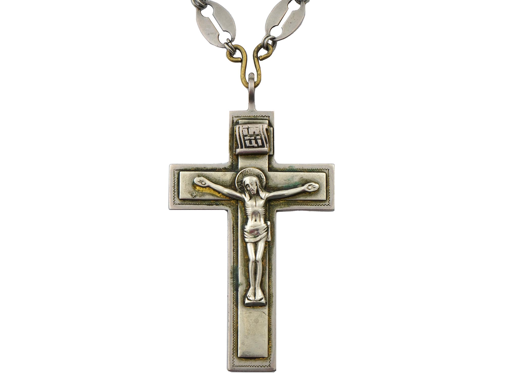 RUSSIAN ORTHODOX PRIESTS CROSS CHAIN NECKLACE PIC-1