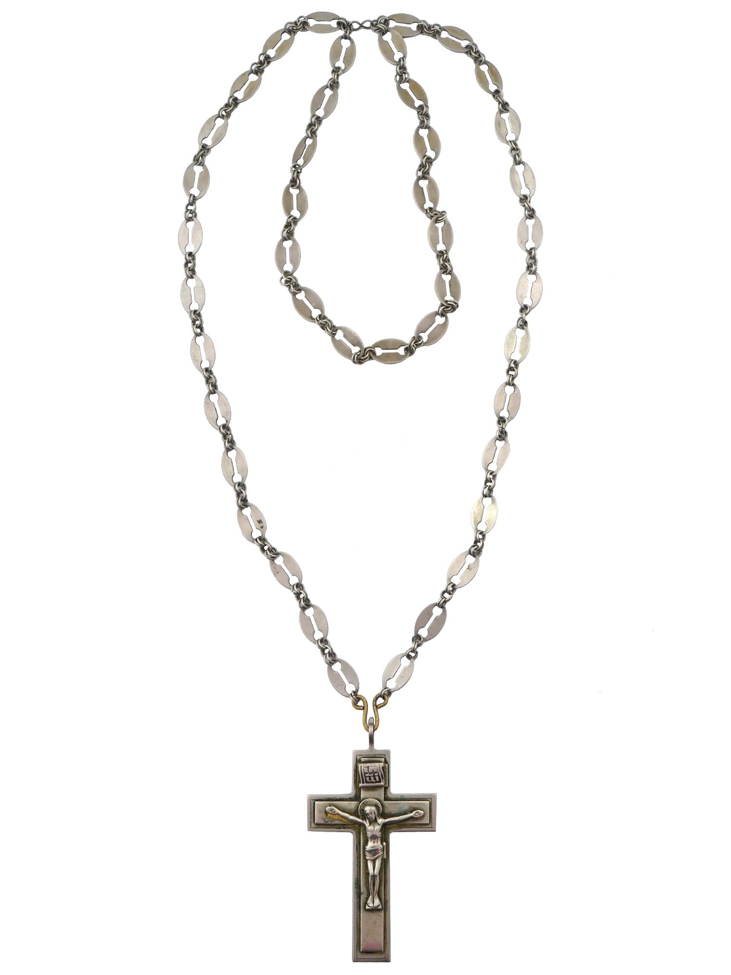 RUSSIAN ORTHODOX PRIESTS CROSS CHAIN NECKLACE PIC-0