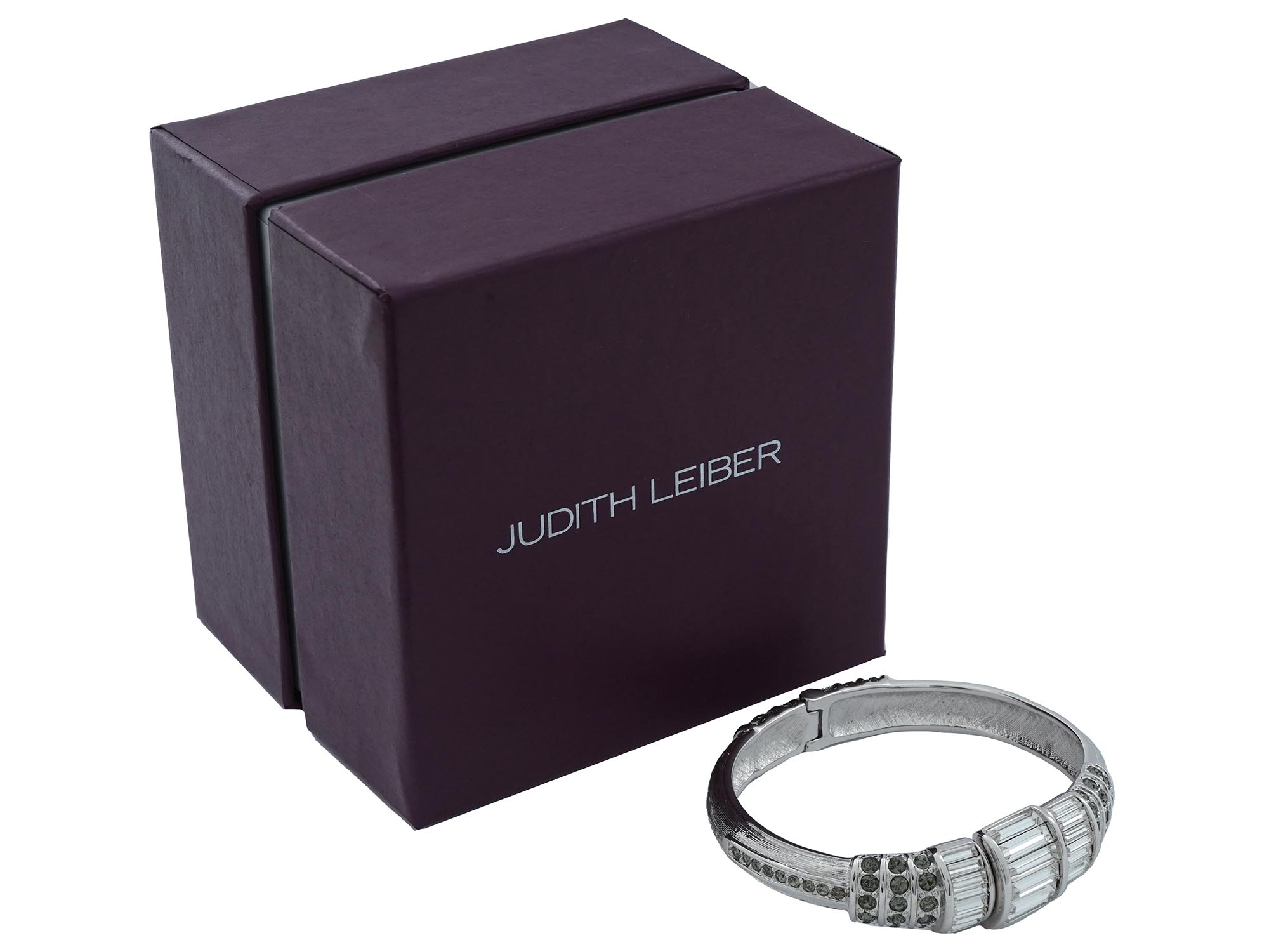 JUDITH LEIBER CRYSTAL RENEE BANGLE BRACELET IOB PIC-0