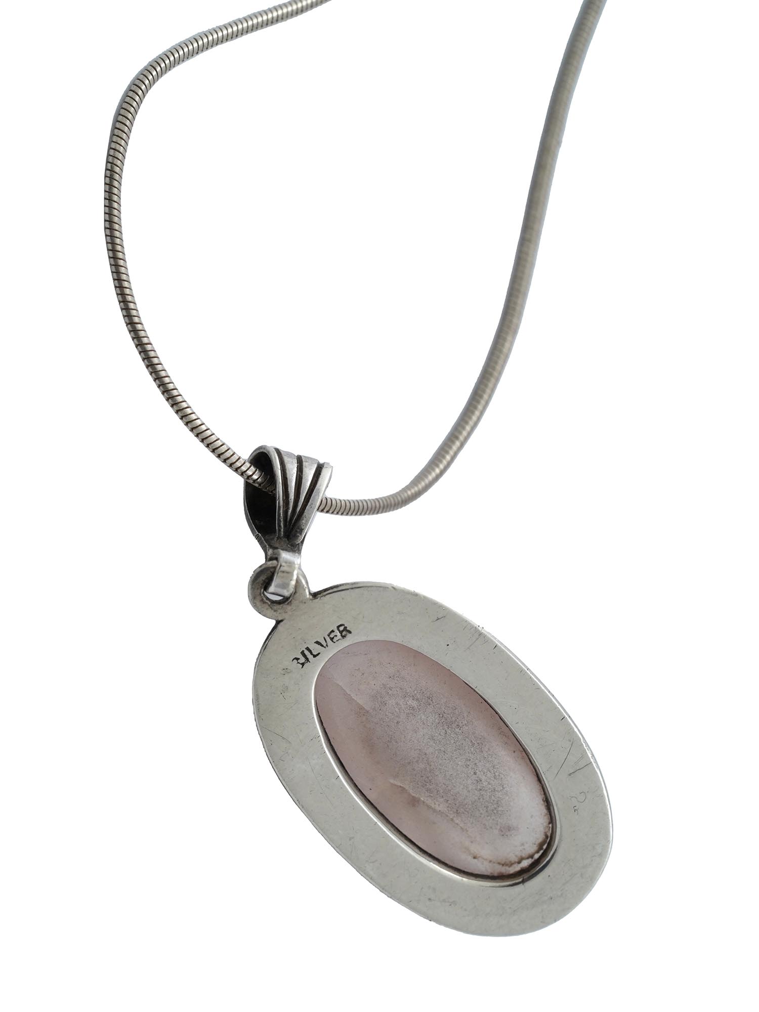 SILVER BEAD AND PENDANT NECKLACES AMBER MOONSTONE PIC-5