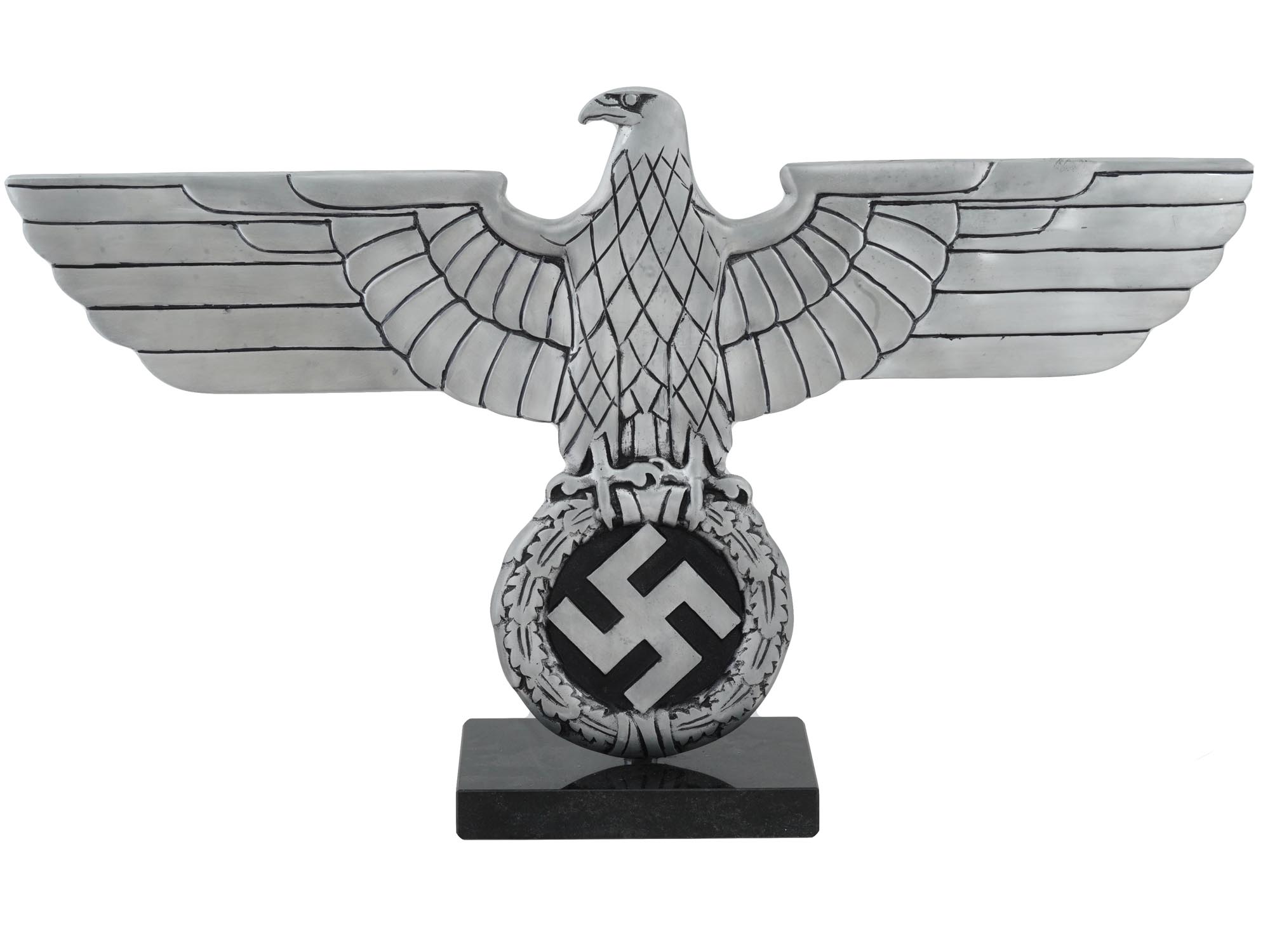 WWII NAZI GERMAN THIRD REICH EAGLE RAILWAY PLATE PIC-0