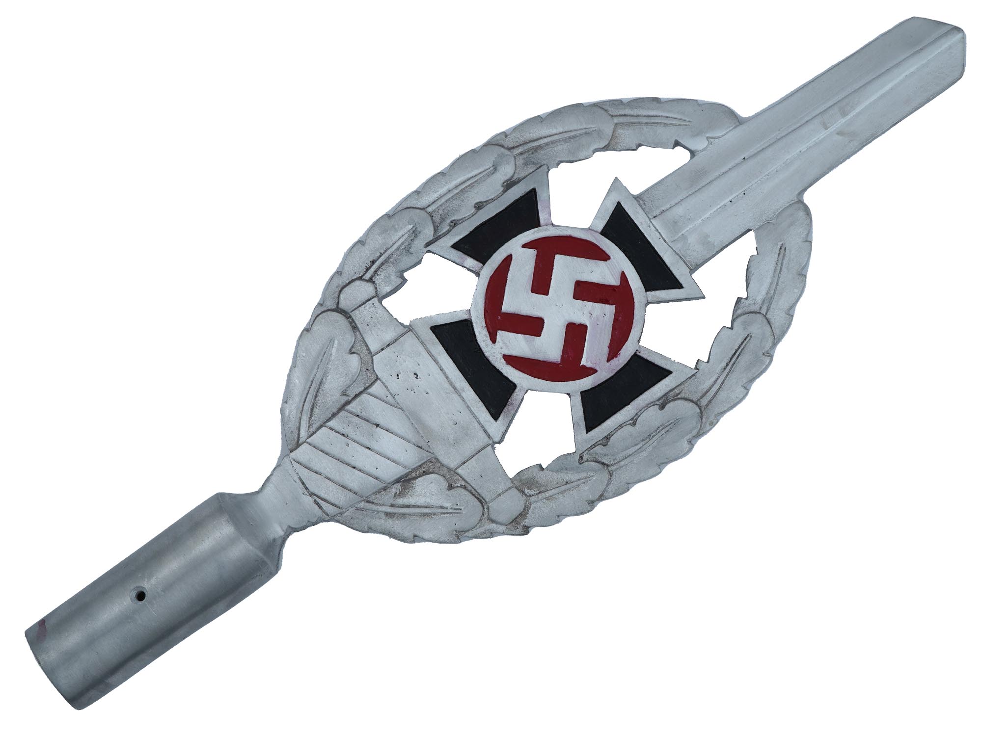 GERMAN WWII TYPE NSKOV FLAG POLE TOP PIC-1