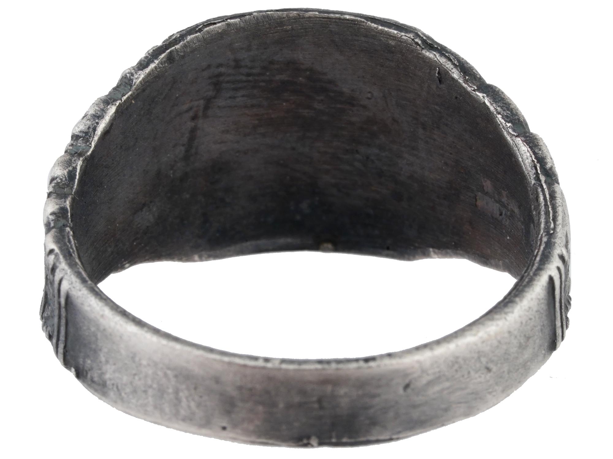 WWII GERMAN TYPE WAFFEN SS WIKING NORDLAND SILVER RING PIC-3