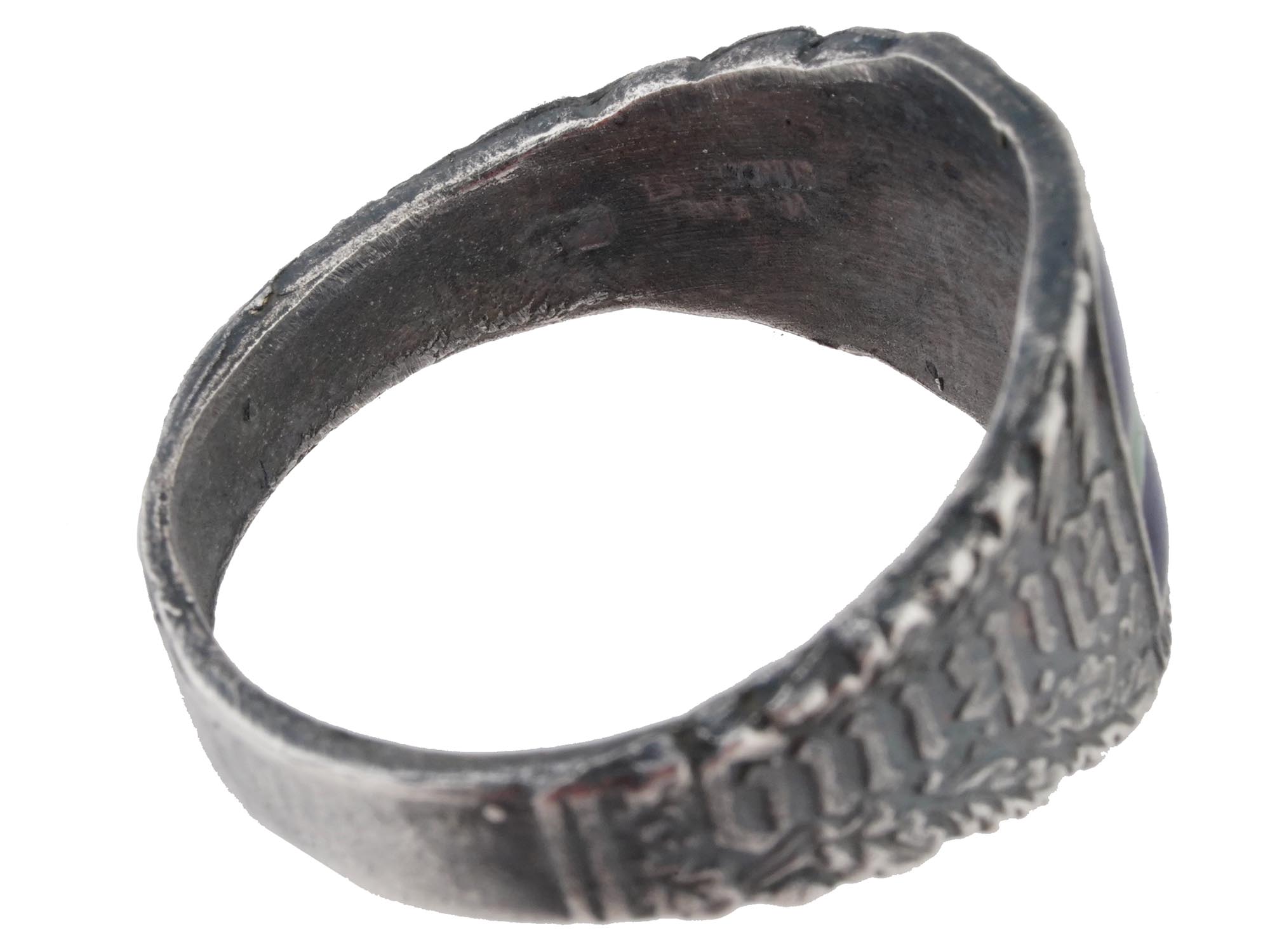 WWII GERMAN TYPE WAFFEN SS WIKING NORDLAND SILVER RING PIC-4