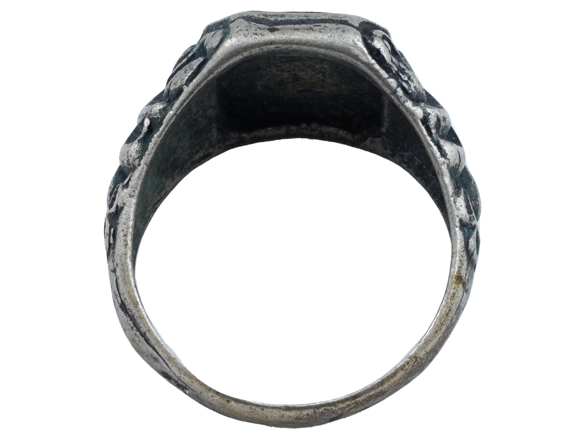 GERMAN WWII TYPE WEHRMACHT OFFICERS SILVER RING PIC-4