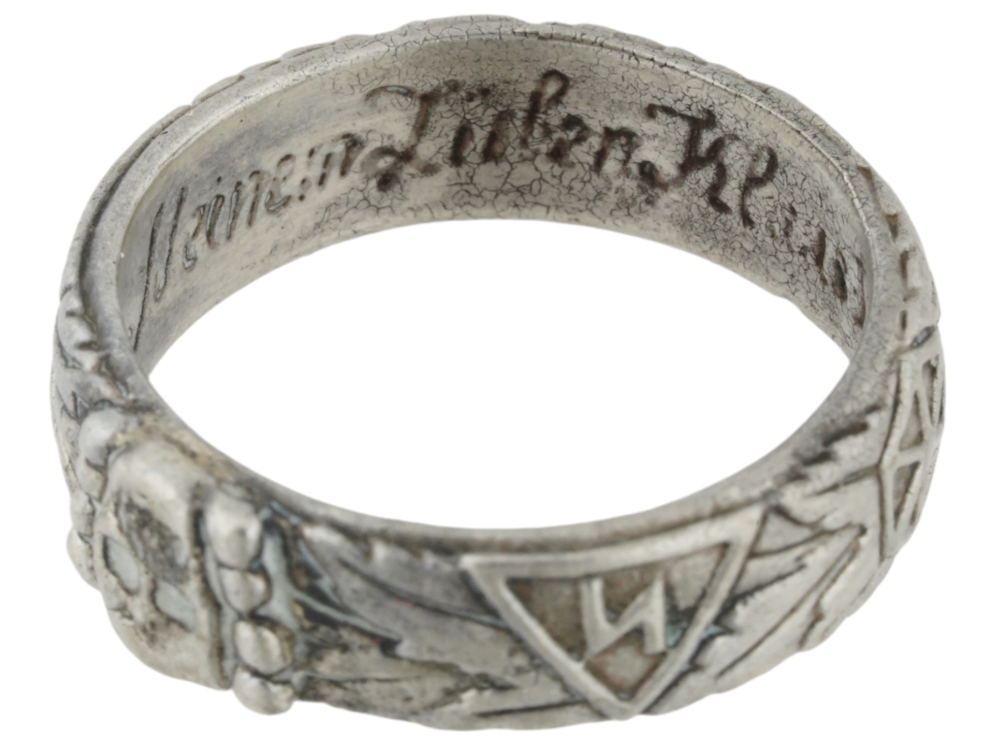 WWII NAZI GERMAN 3RD REICH SS HIMMLER HONOR TYPE RING PIC-6