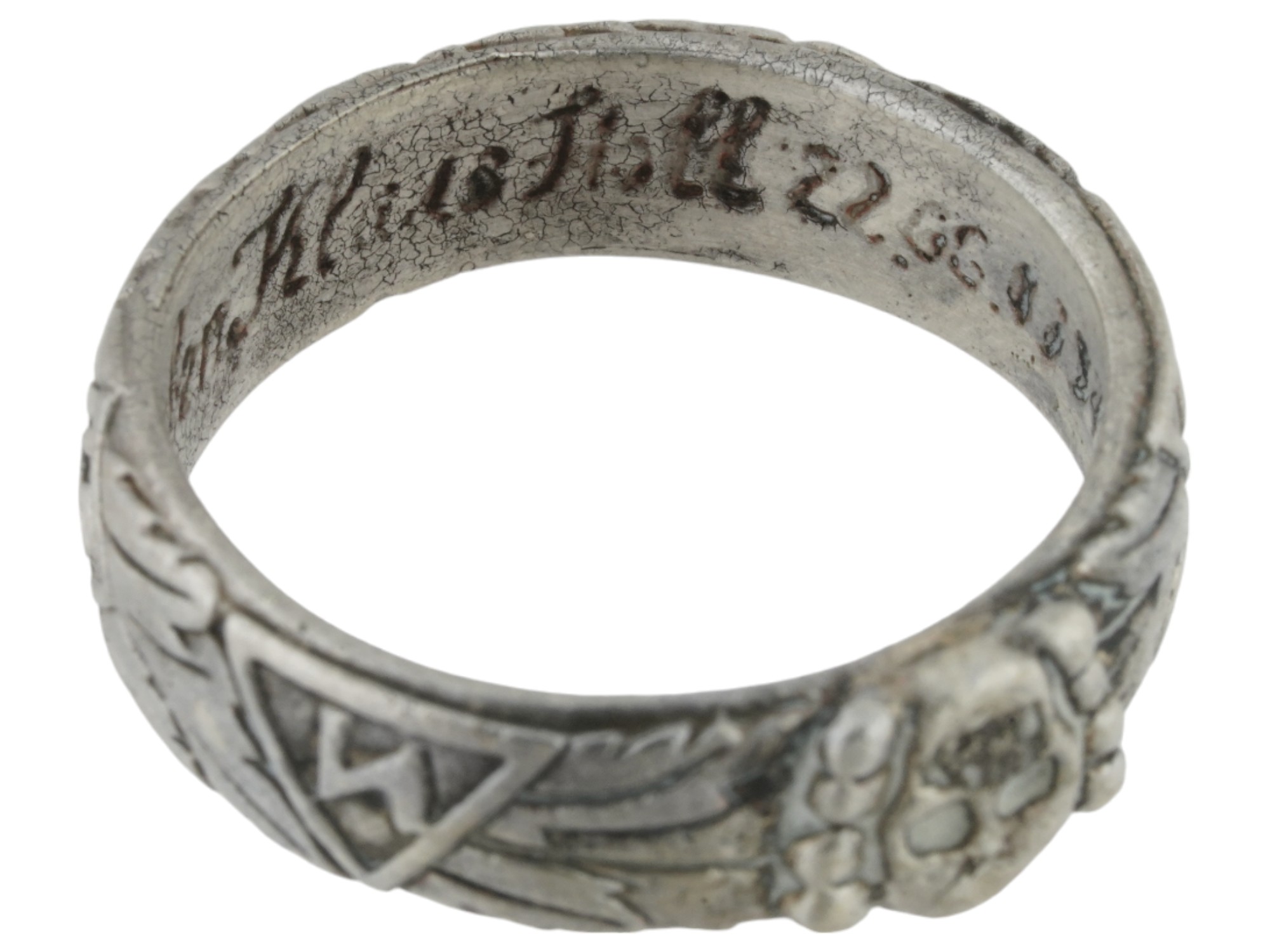 WWII NAZI GERMAN 3RD REICH SS HIMMLER HONOR TYPE RING PIC-2