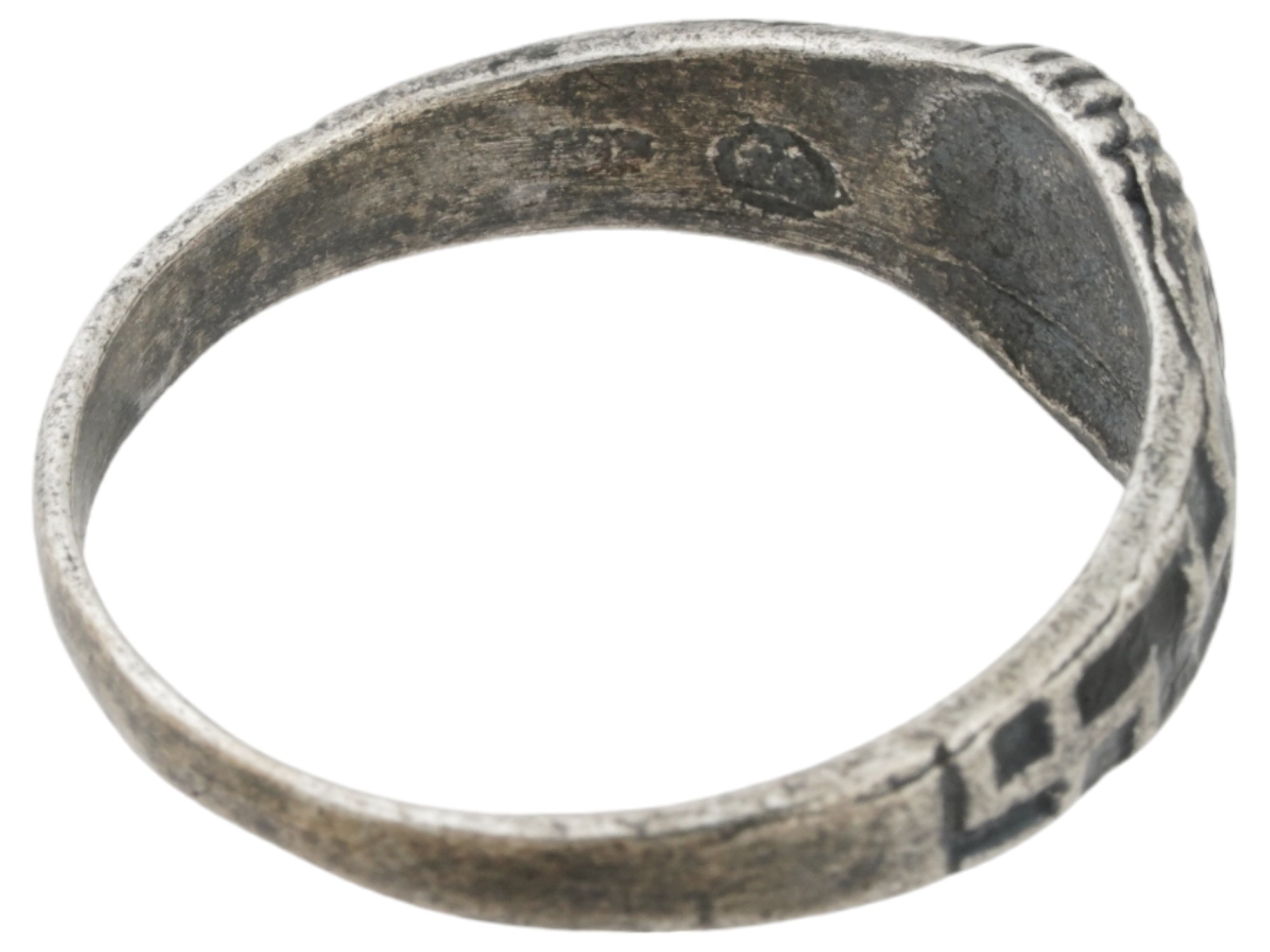 WWII MODEL NAZI GERMAN WAFFEN SS OFFICER SILVER RING PIC-5