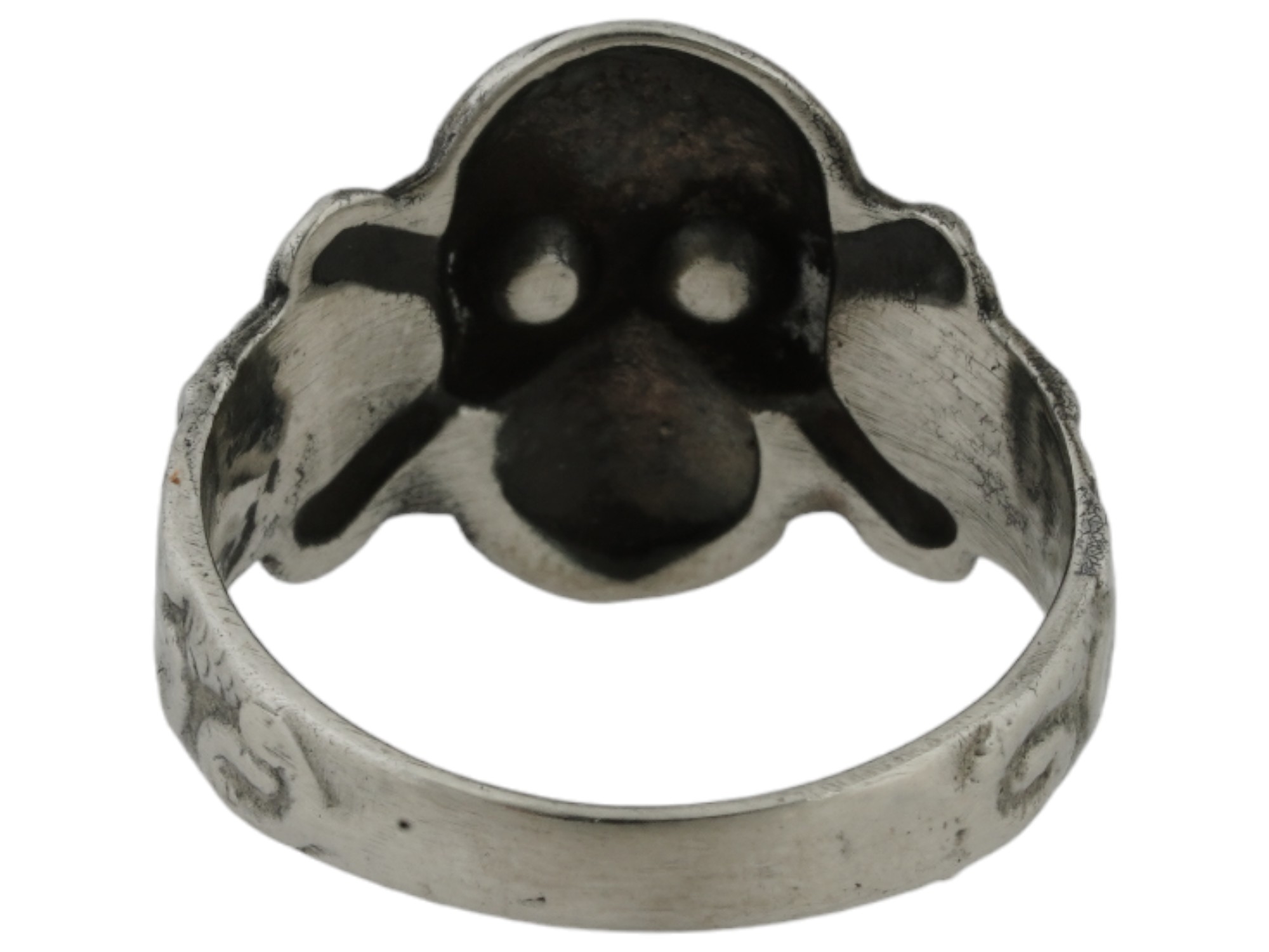 WWII MODEL NAZI WAFFEN SS TOTENKOPF OFFICER SILVER RING PIC-4