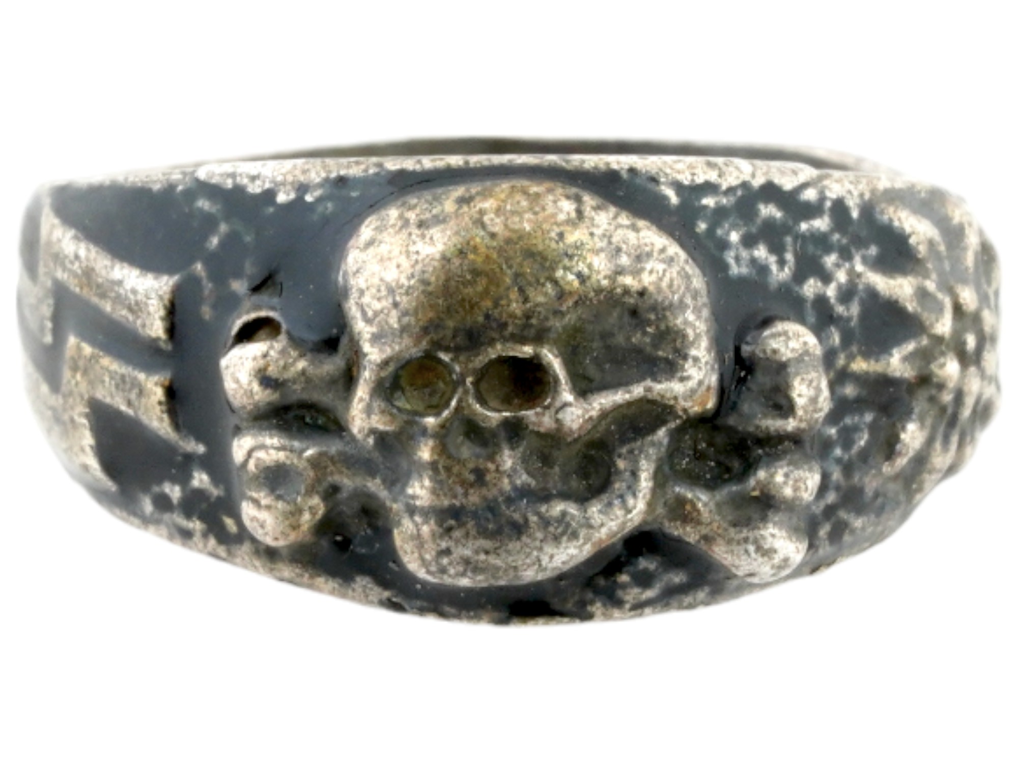 WWII MODEL NAZI WAFFEN SS MOUNTAIN TROOPS SILVER RING PIC-0