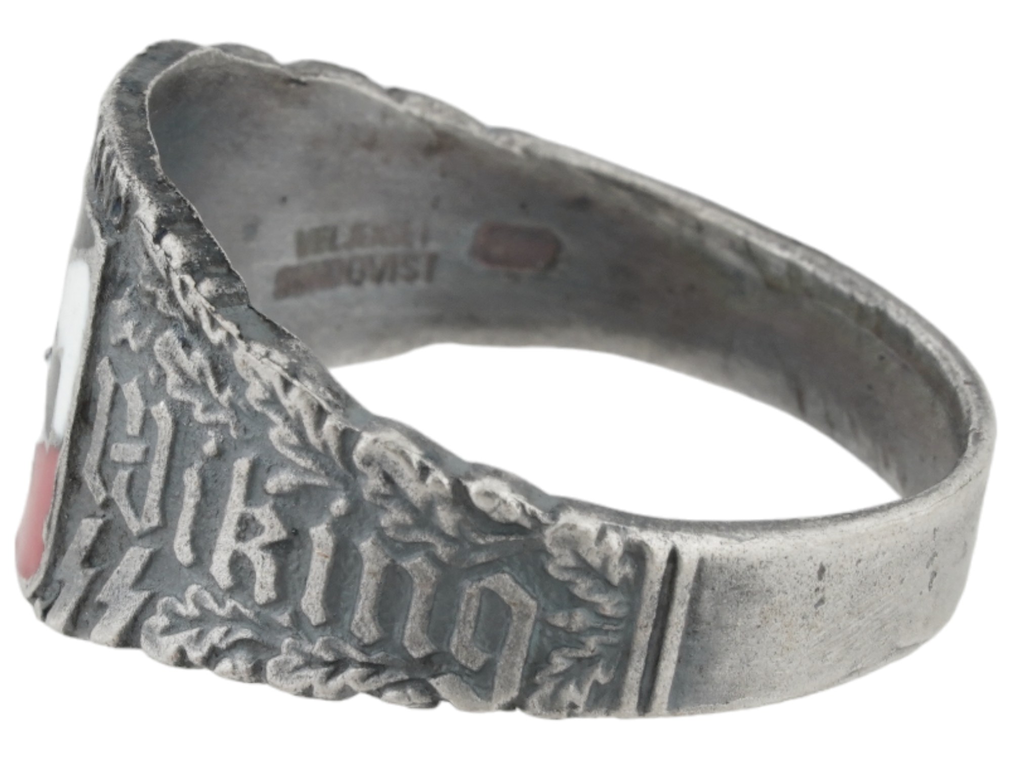 WWII MODEL NAZI WAFFEN SS WIKING NORDLAND SILVER RING PIC-2