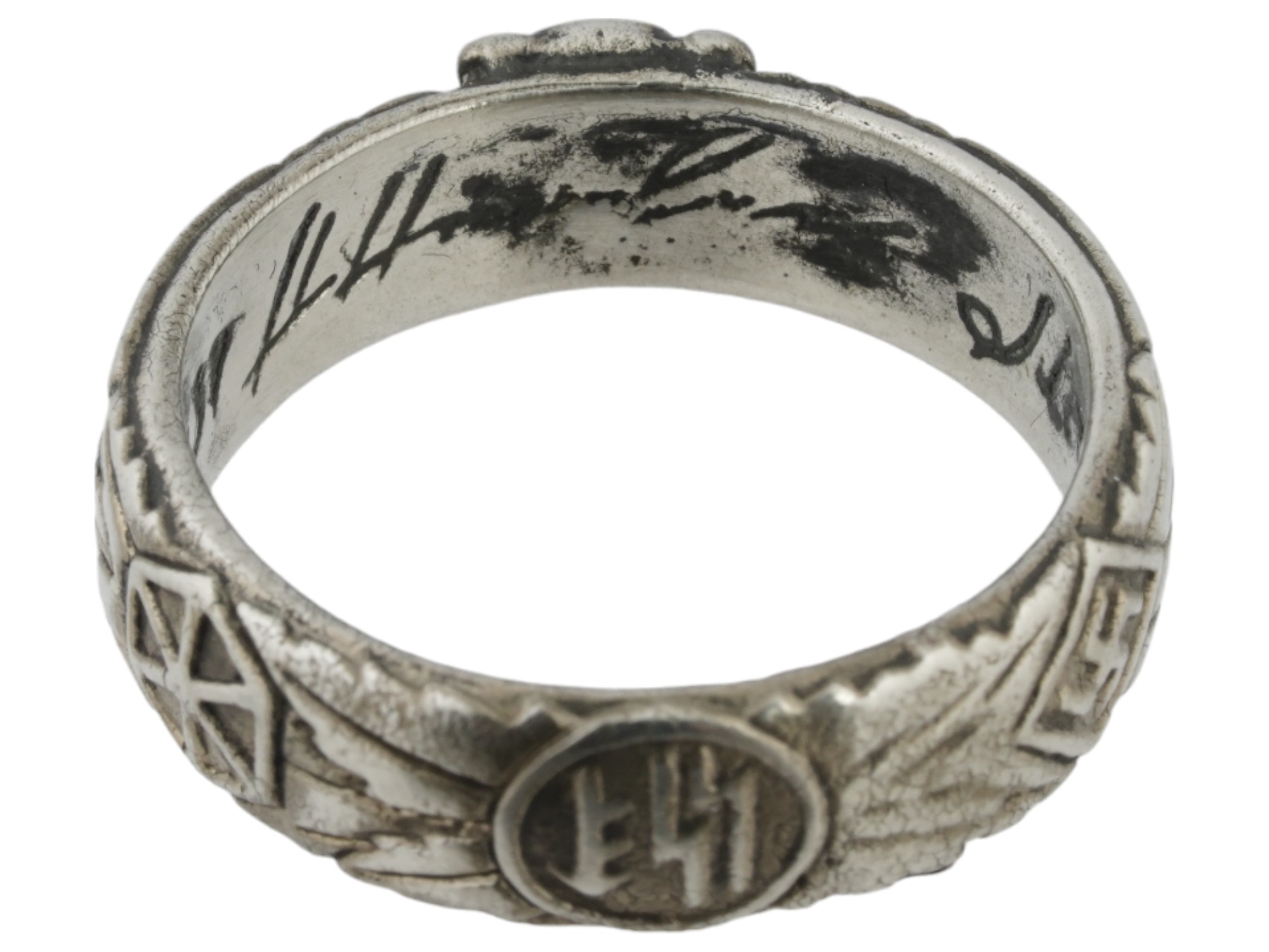 WWII MODEL NAZI GERMAN WAFFEN SS HONOR RING IN BOX PIC-8