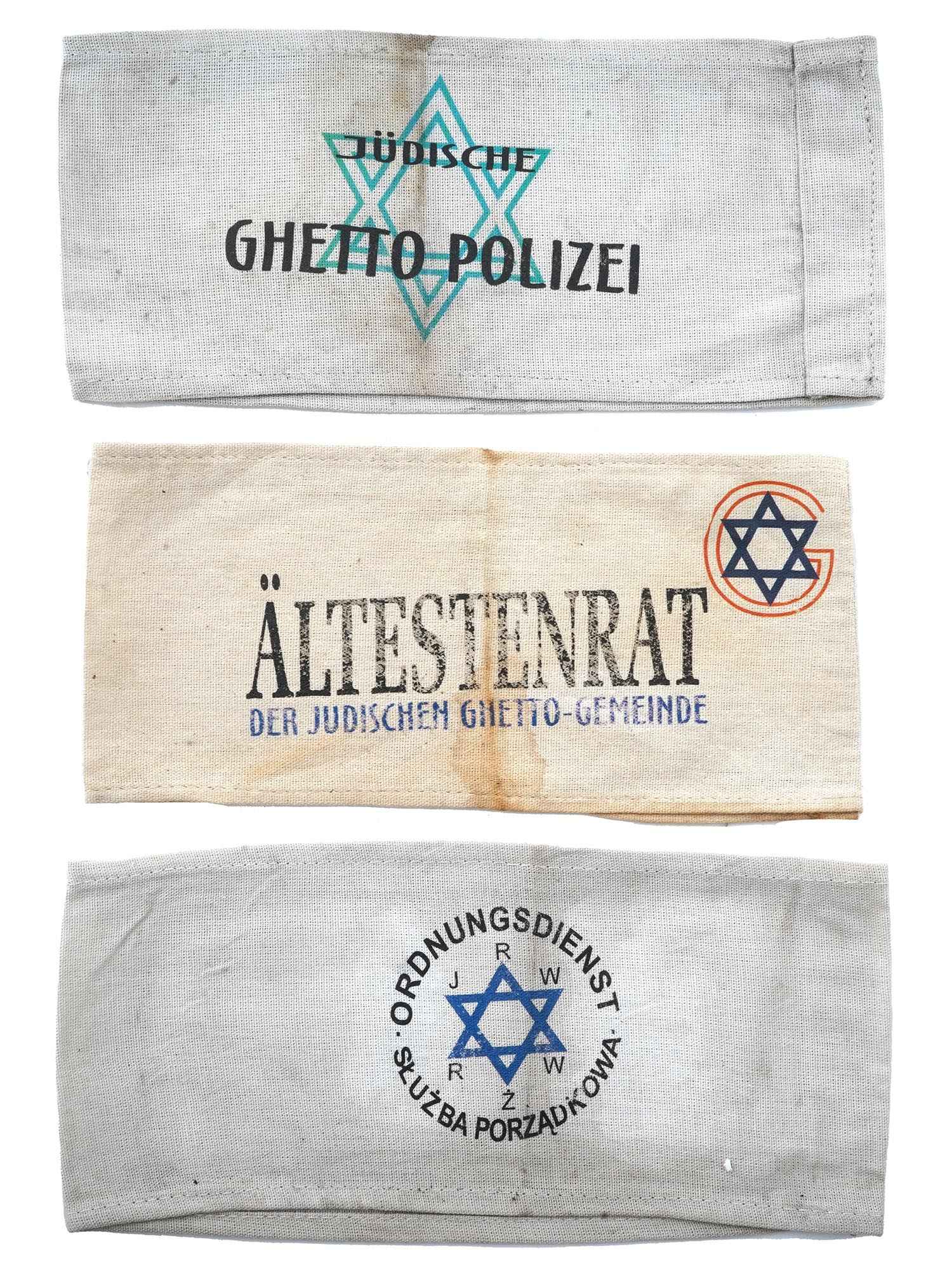 GROUP OF THREE HOLOCAUST PERIOD ARMBANDS PIC-0