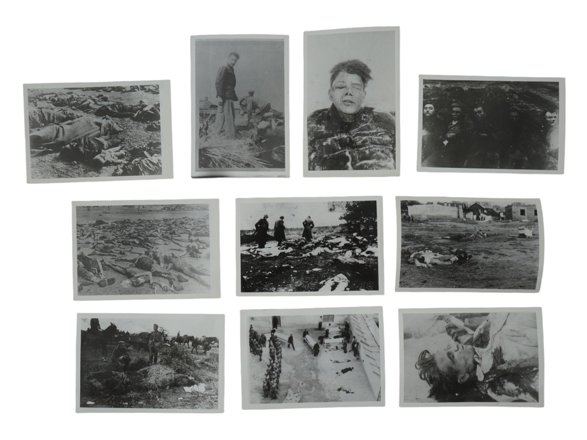GROUP OF 10 PHOTOS OF NAZI CRIMES AGAINST HUMANITY PIC-0