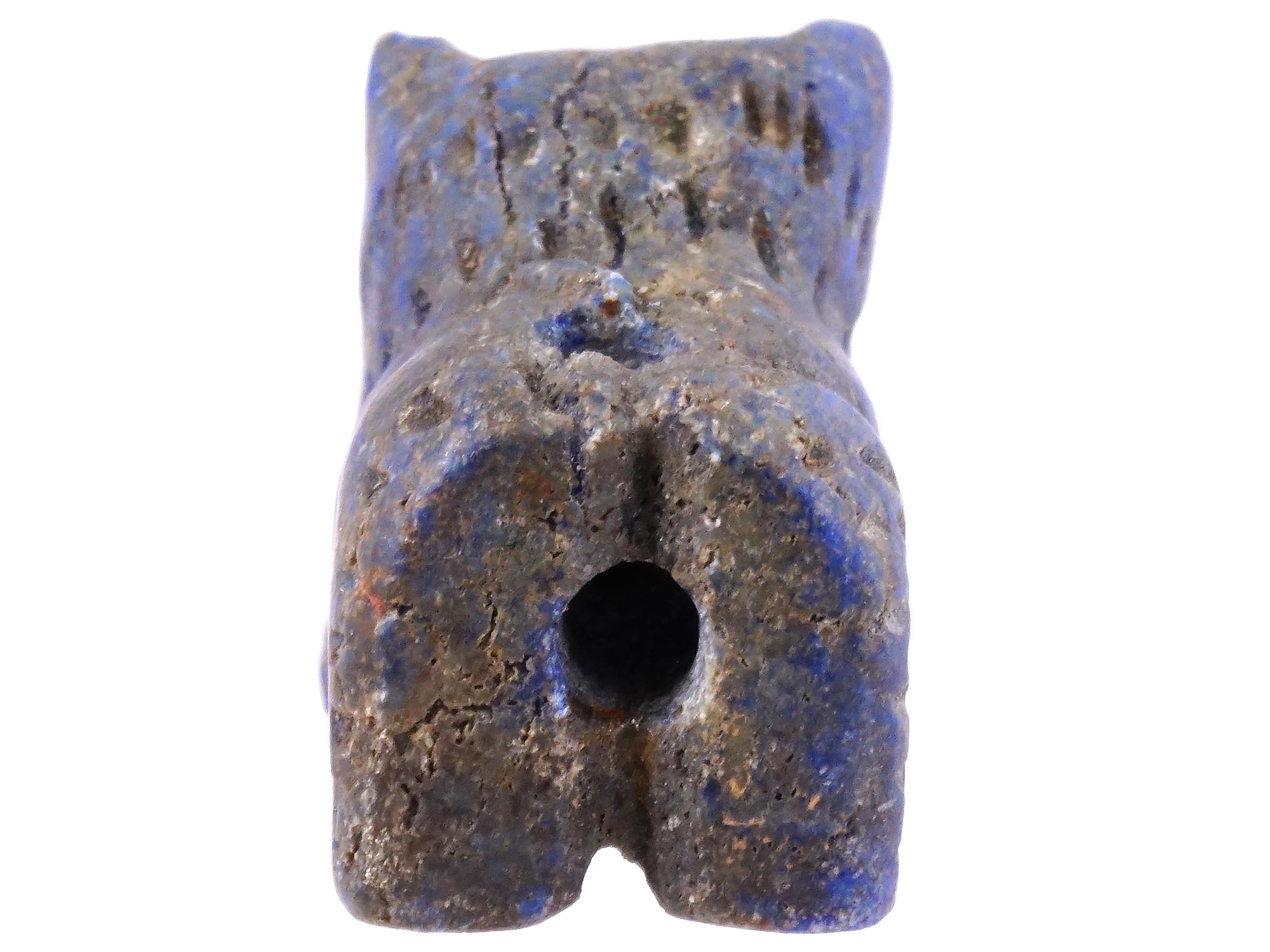 ANCIENT BACTRIAN LAPIS LAZULI BULL AMULETIC BEAD PIC-4