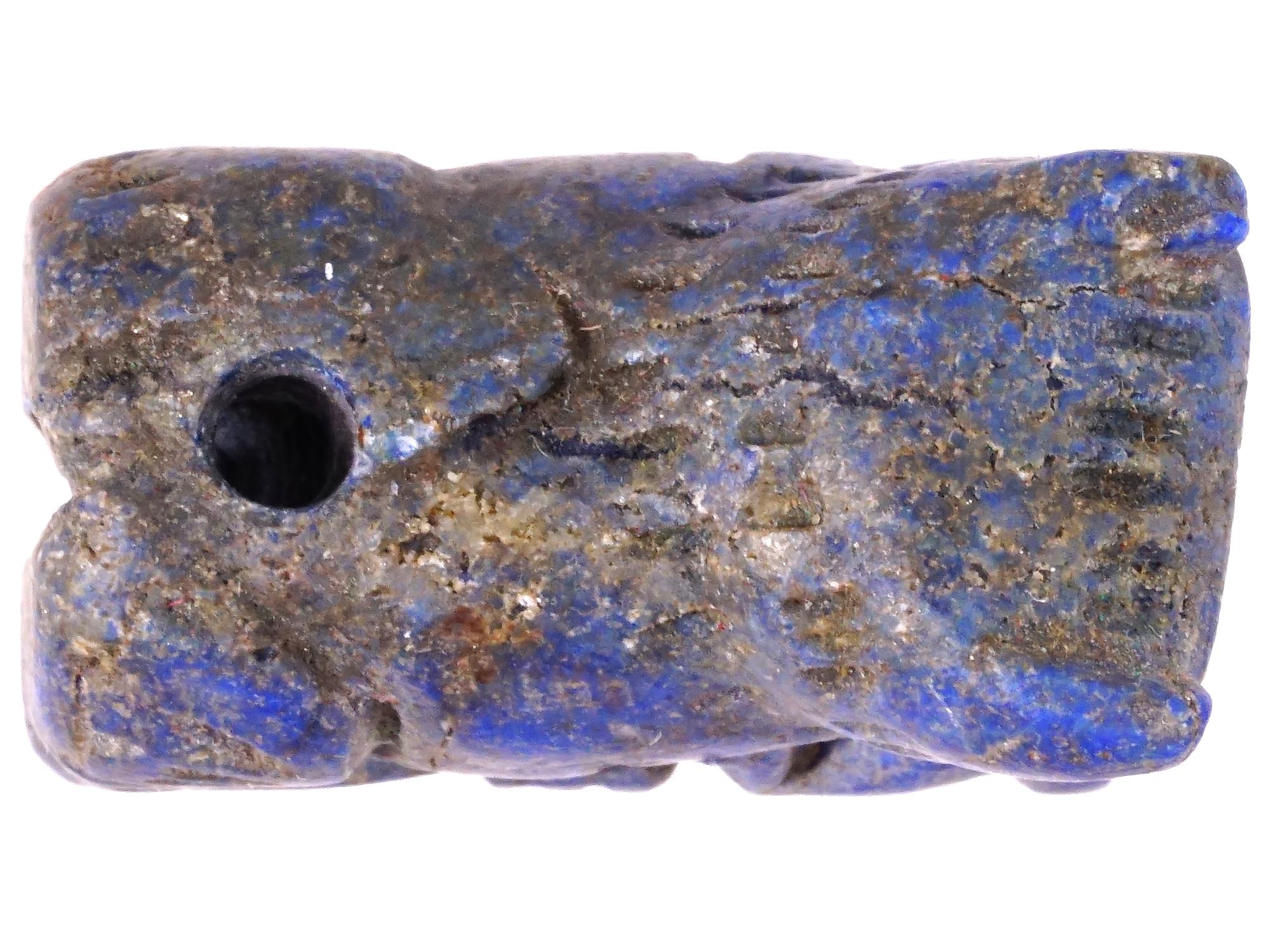 ANCIENT BACTRIAN LAPIS LAZULI BULL AMULETIC BEAD PIC-5