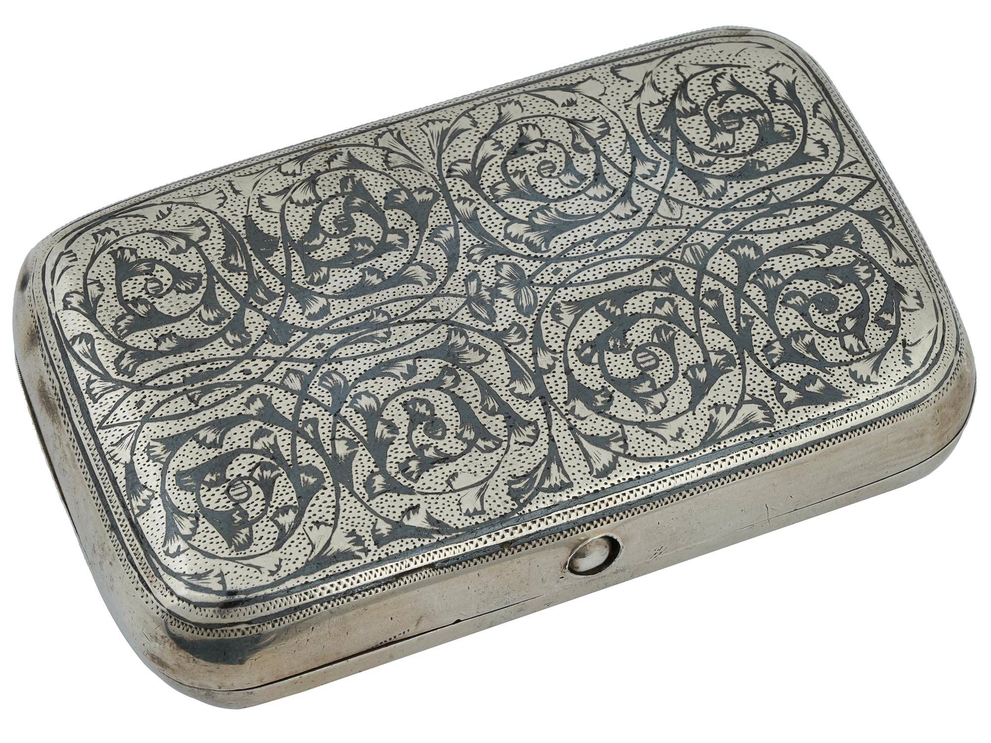 IMPERIAL RUSSIAN 84 SILVER NIELLO SNUFF BOX PIC-3