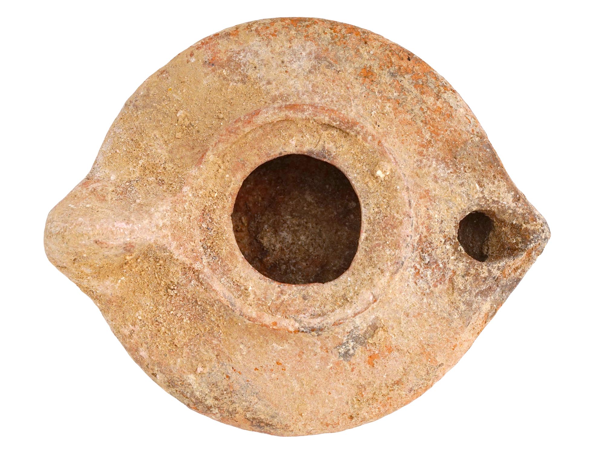 ANCIENT ROMAN EMPIRE UNGLAZED TERRACOTTA OIL LAMP PIC-5