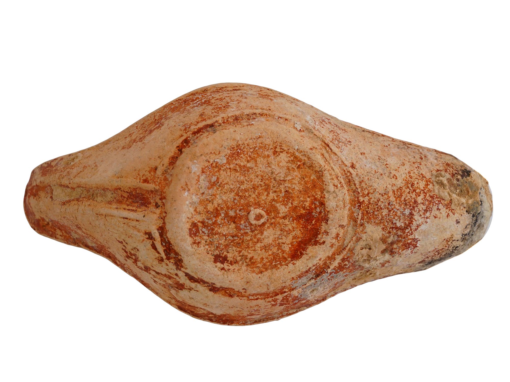 ANCIENT ROMAN EMPIRE UNGLAZED TERRACOTTA OIL LAMP PIC-3