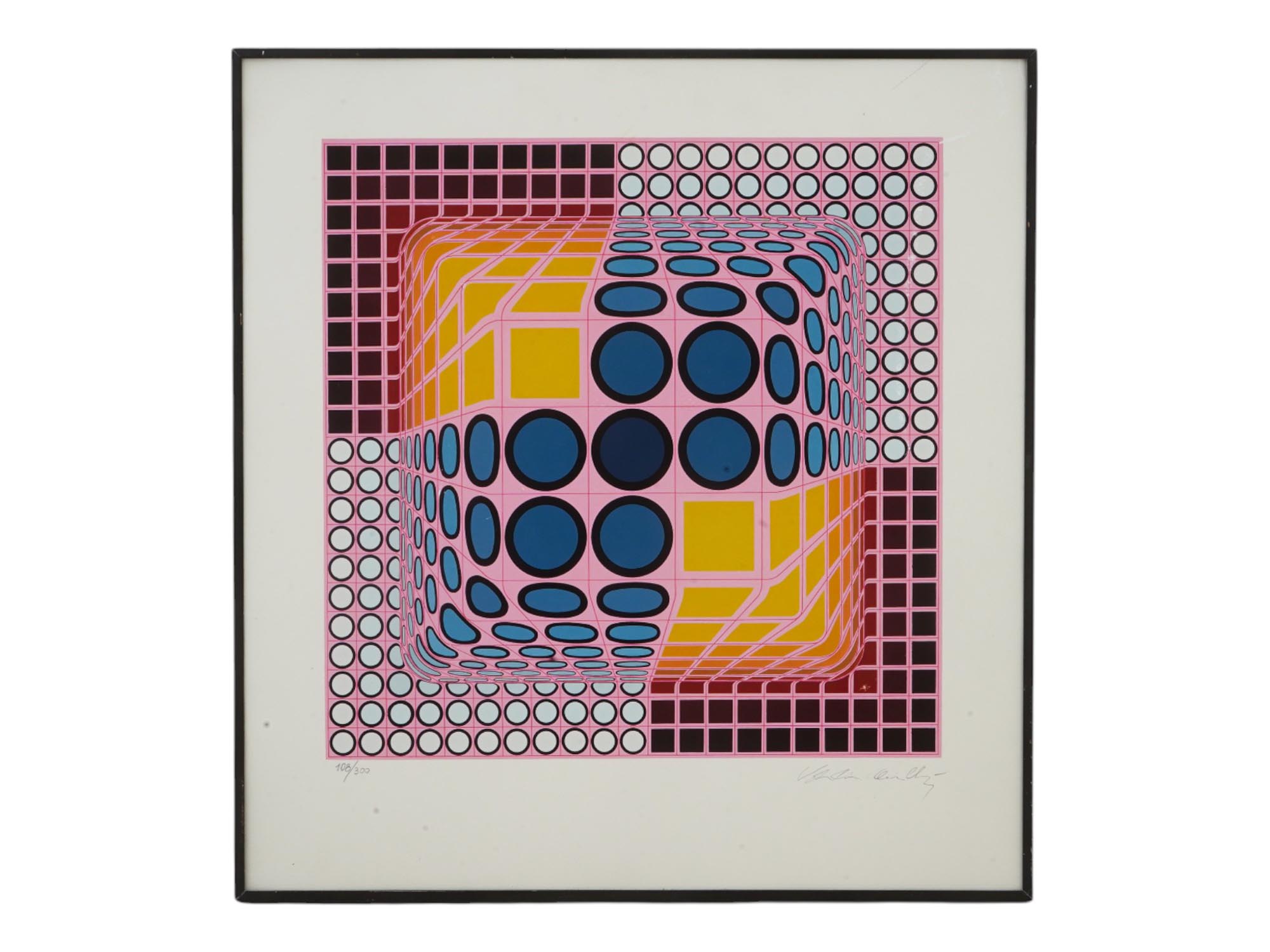 VICTOR VASARELY SIGNED LTD ED LITHOGRAPH PRINT PIC-0