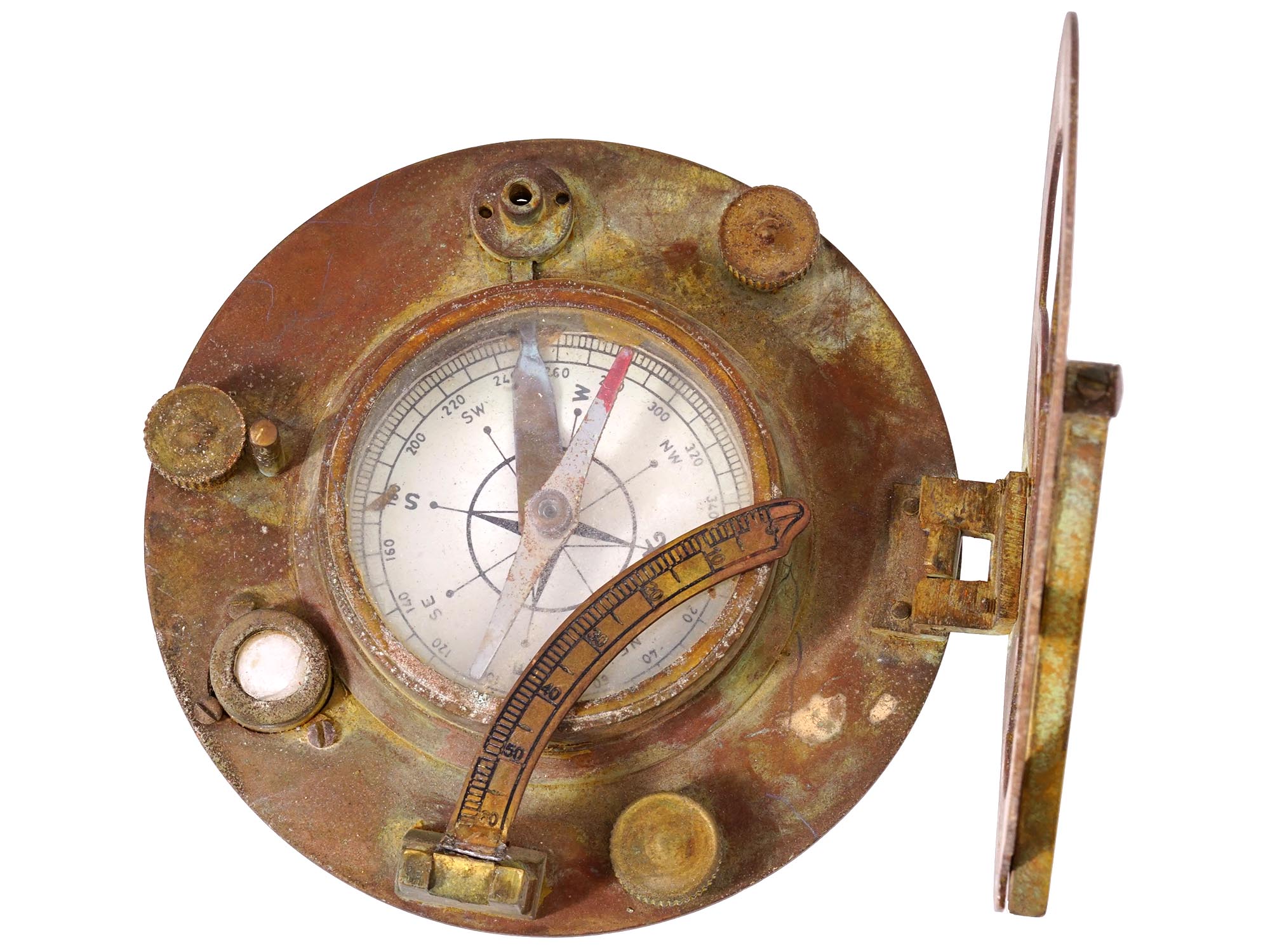 ANTIQUE WEST LONDON NAVY NAVIGATION SUNDIAL COMPASS PIC-5