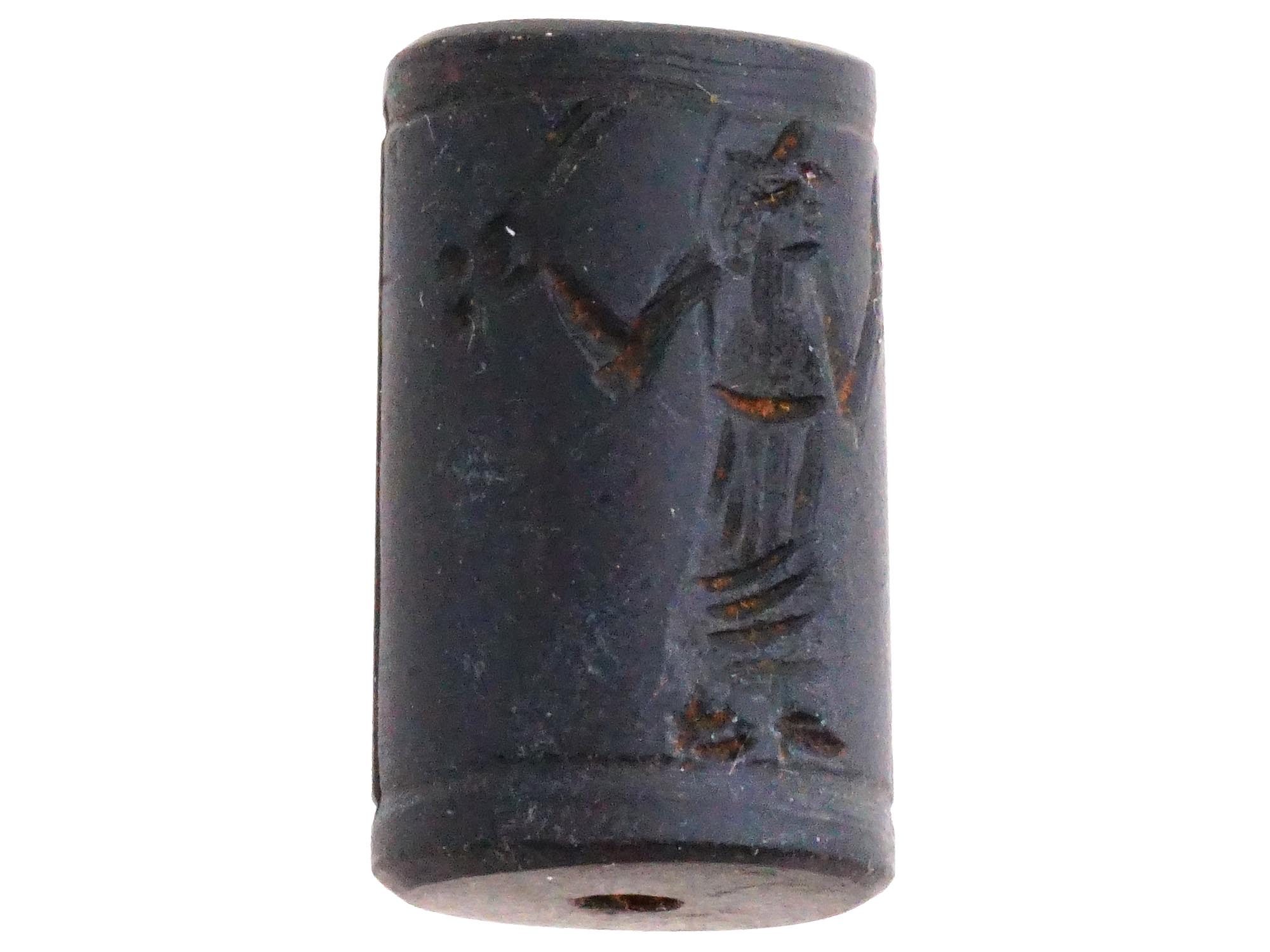 ANCIENT NEAR EASTERN SASSANIAN CARVED HEMATITE SEAL PIC-2