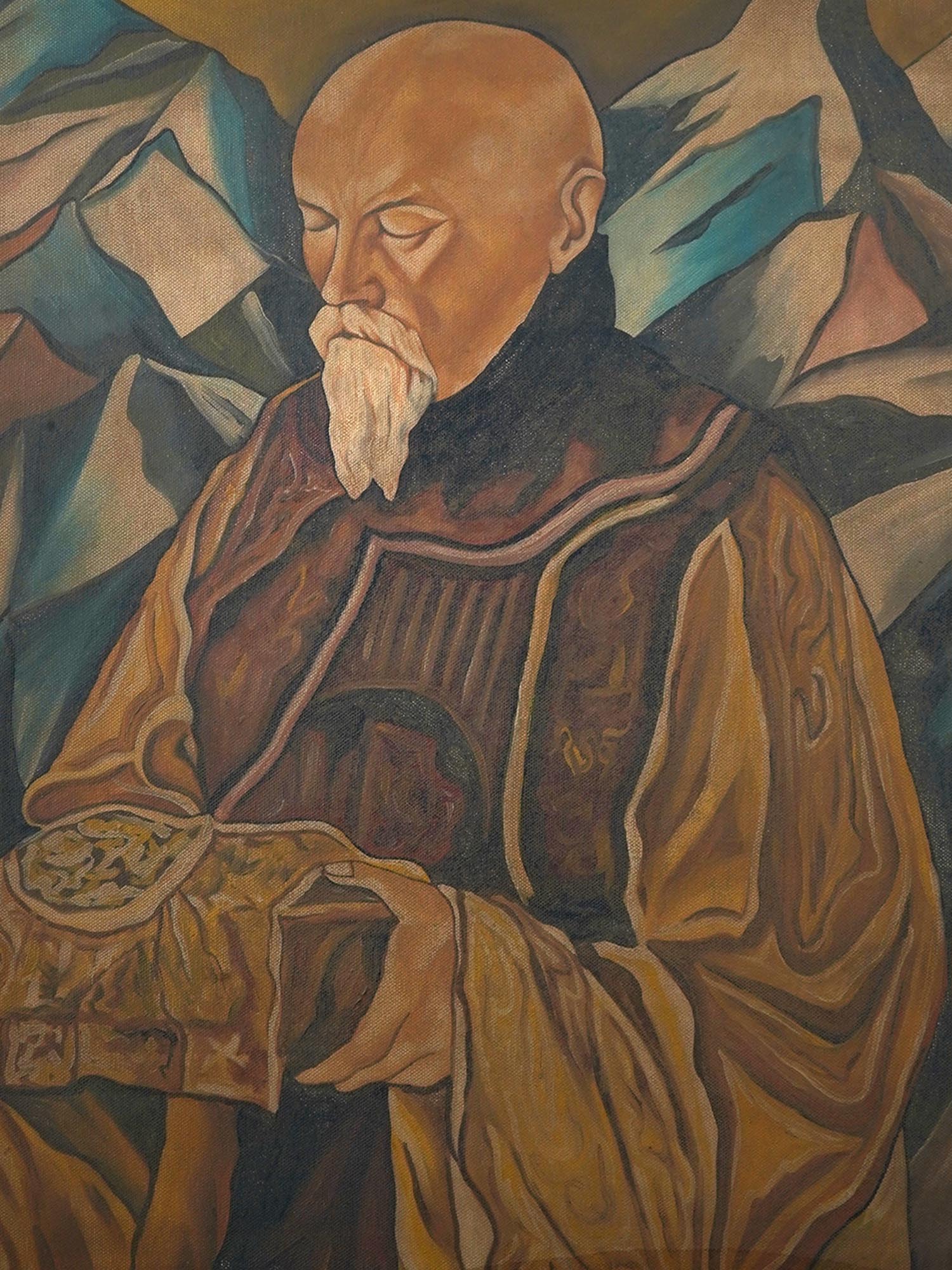 RUSSIAN PORTRAIT OIL PAINTING BY SVETOSLAV ROERICH PIC-1