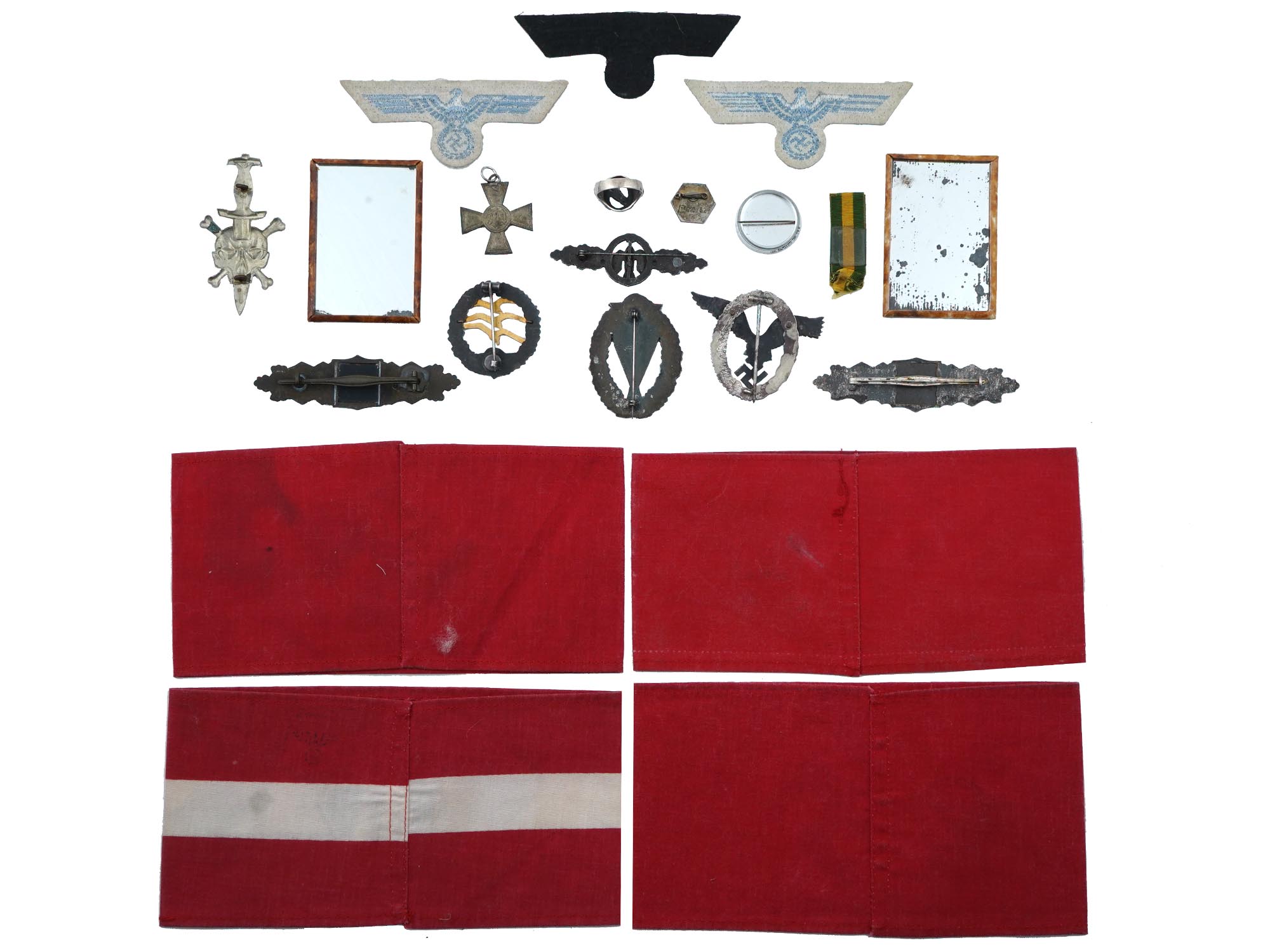 WWII MODEL NAZI GERMAN MILITARY INSIGNIAS AND ARMBANDS PIC-1