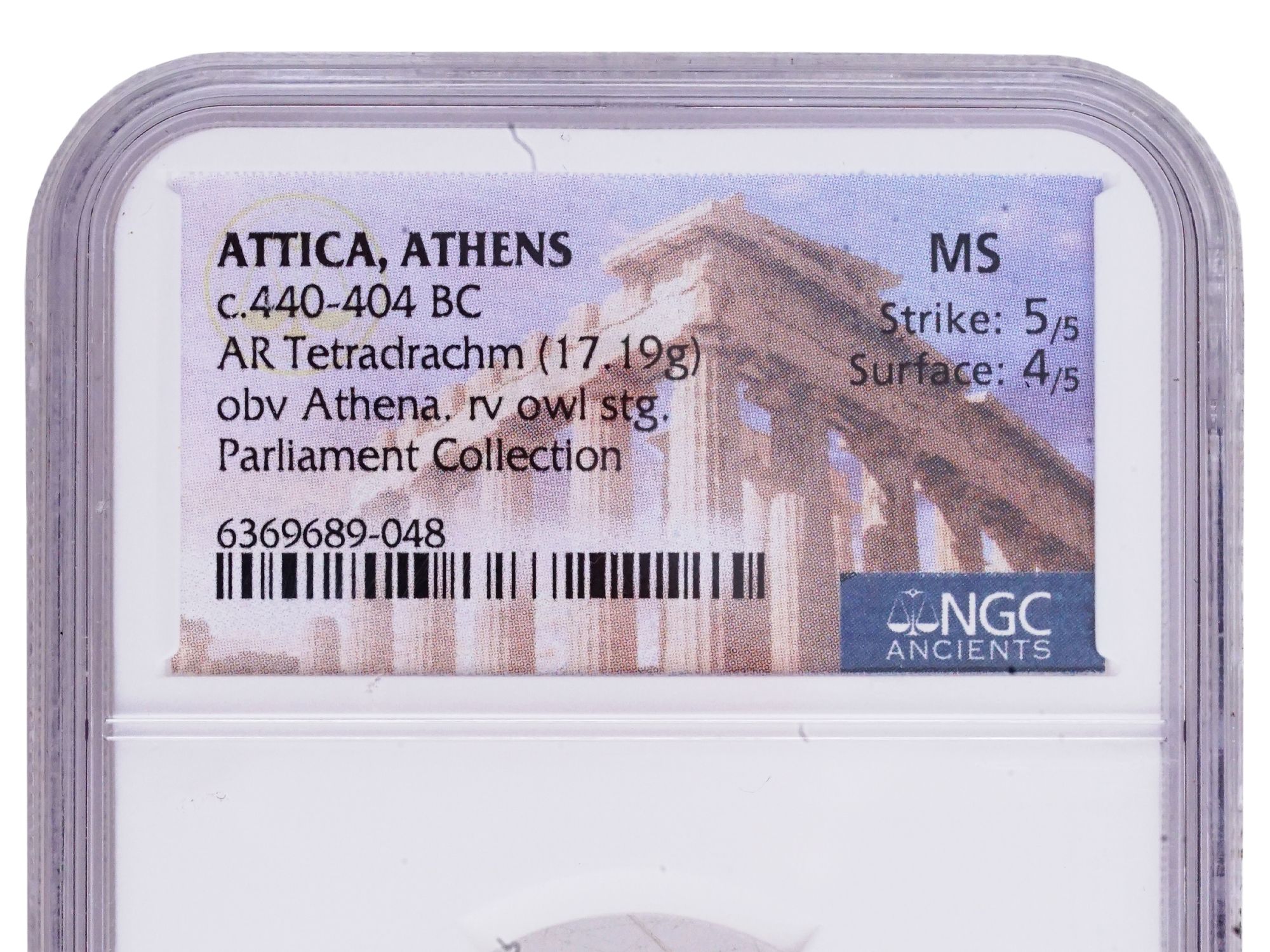 TETRADRACHM MS ATTICA ATHENS SILVER COIN CERTIFIED PIC-5