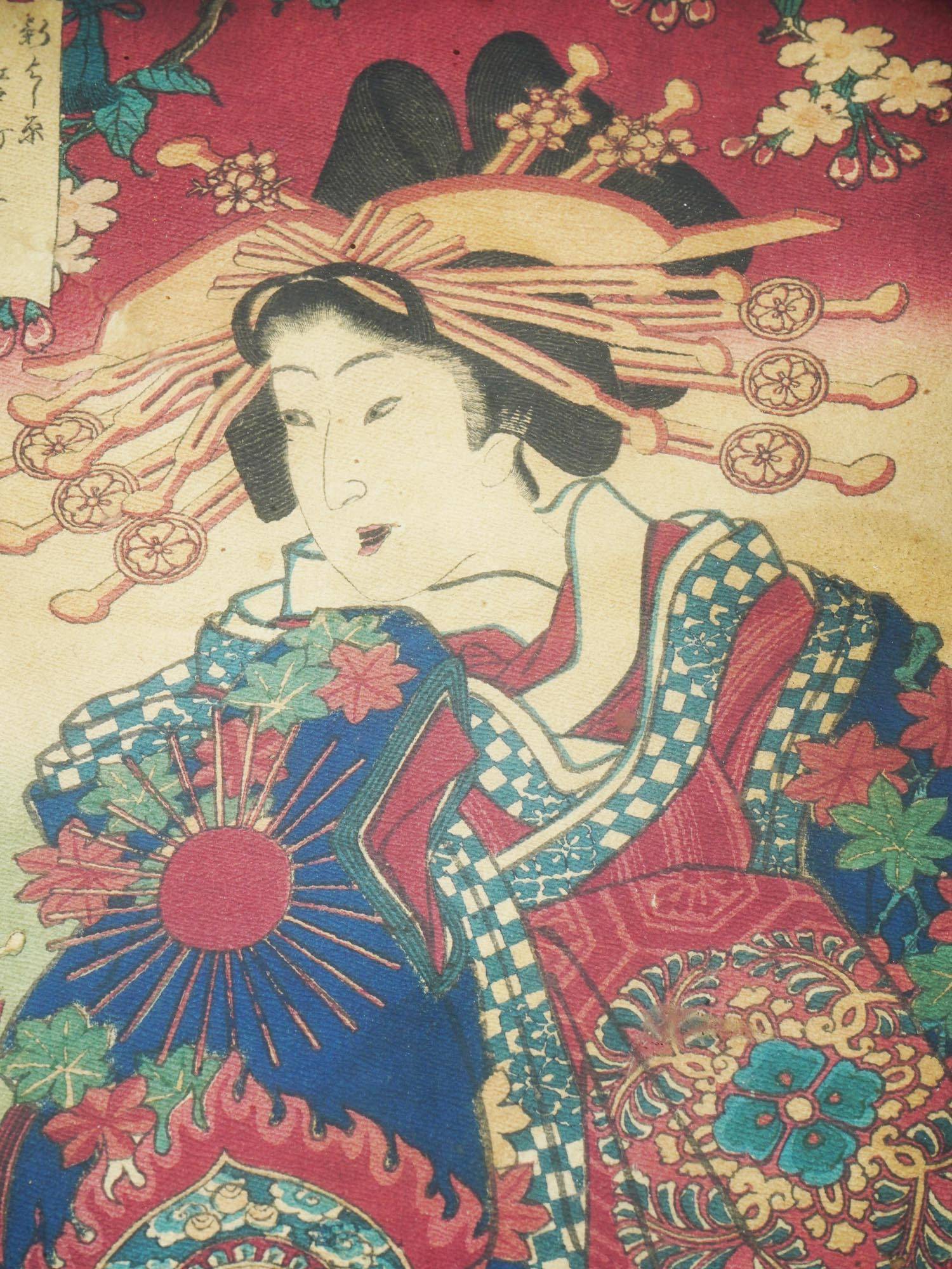 JAPANESE UTAGAWA KUNISADA ORIGINAL 19TH C PRINT PIC-1