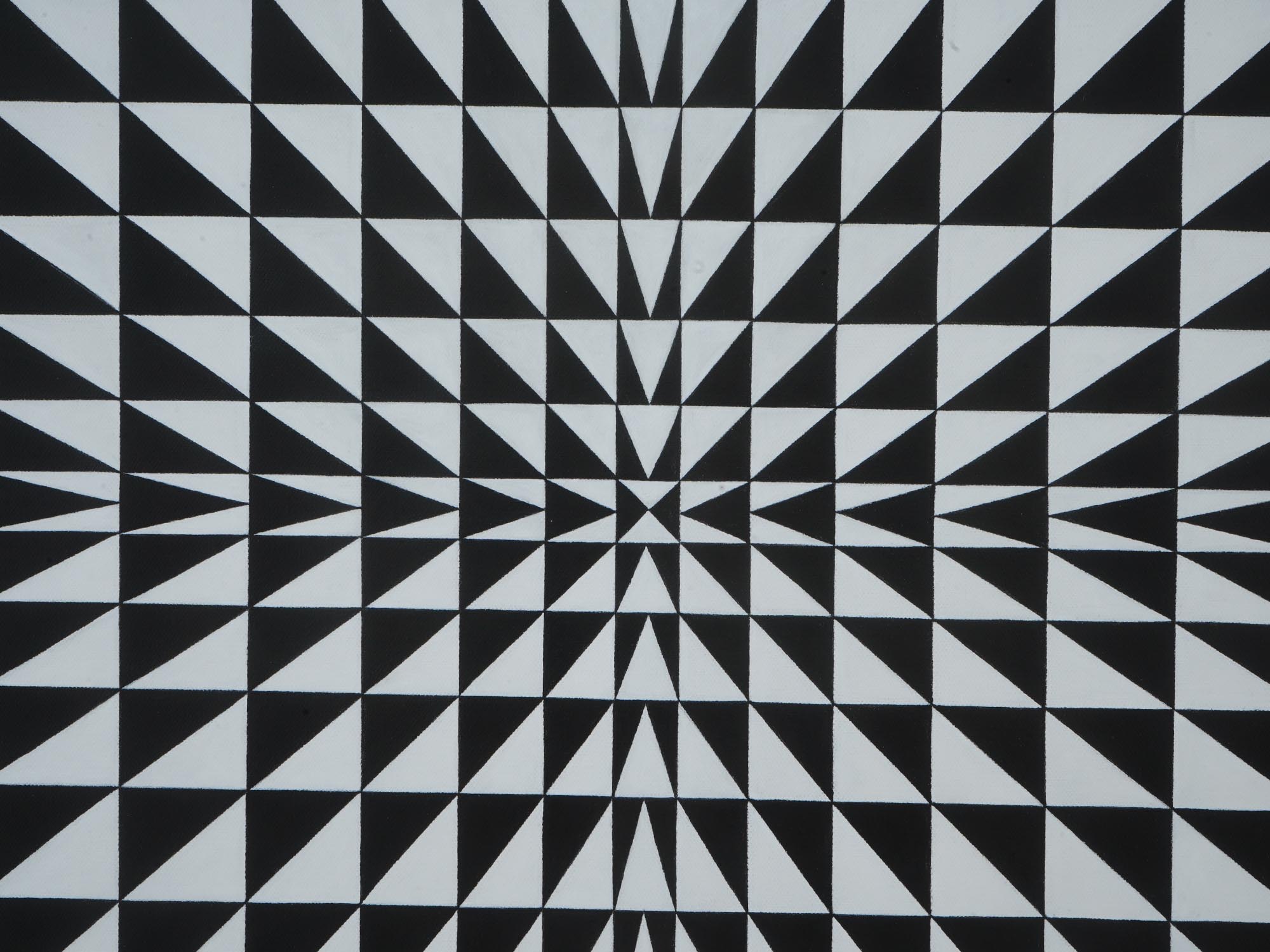 AMERICAN OP ART ACRYLIC PAINTING BY TIM RAY FISHER PIC-1