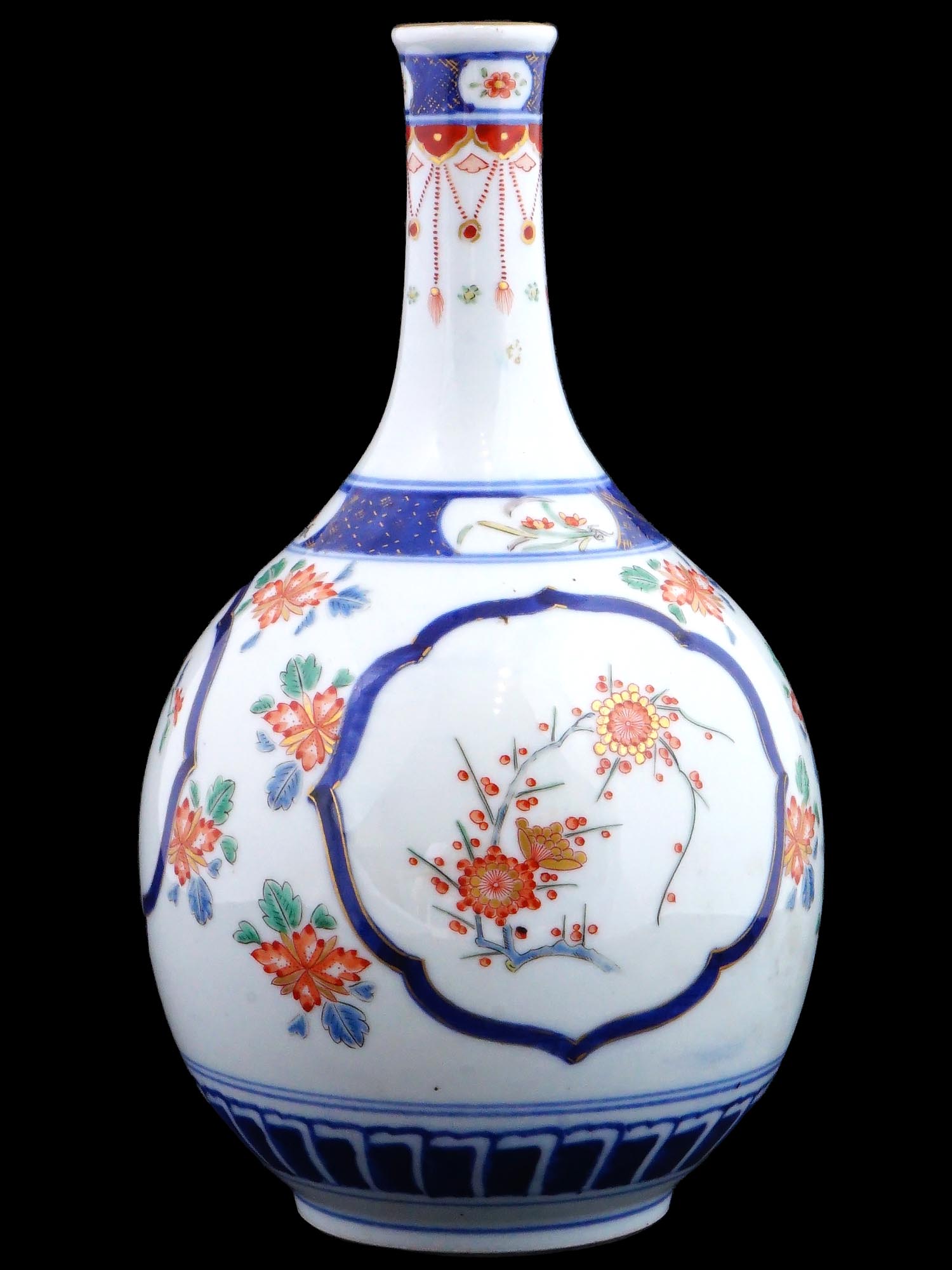 VINTAGE JAPANESE KO IMARI PORCELAIN VASE 1970S PIC-1