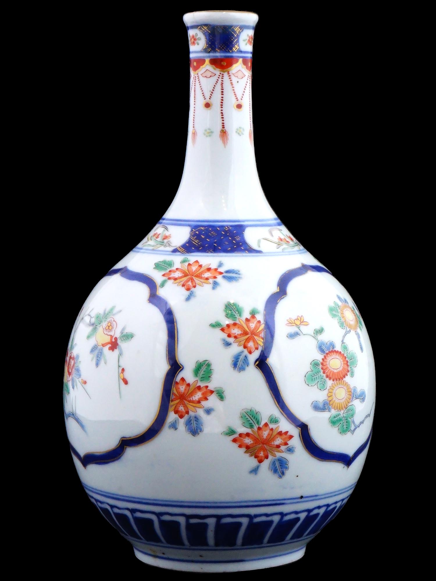 VINTAGE JAPANESE KO IMARI PORCELAIN VASE 1970S PIC-3