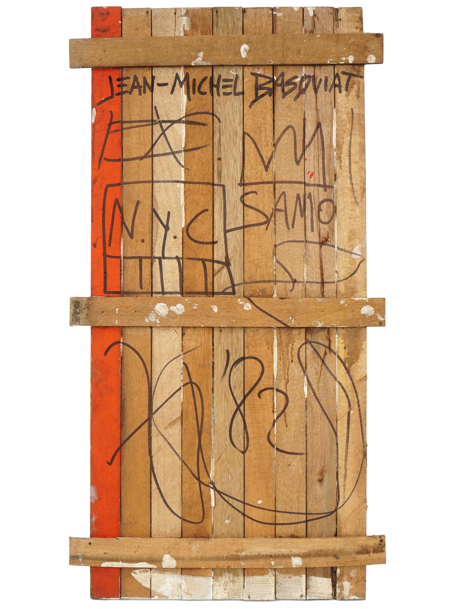 ATTR TO JEAN MICHEL BASQUIAT AMERICAN OIL PAINTING PIC-5