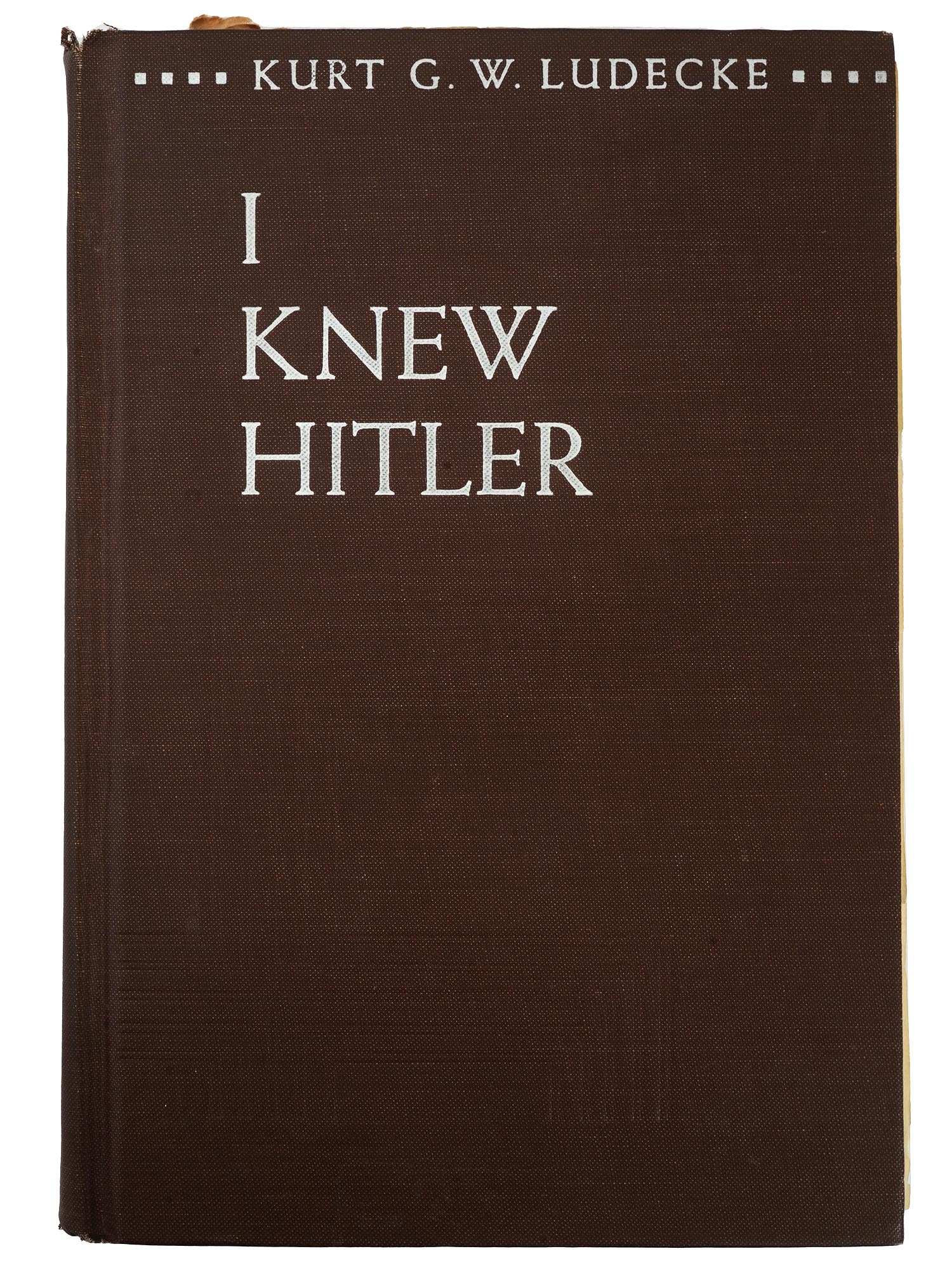 I KNEW HITLER BOOK BY KURT LUDECKE WITH LETTER PIC-1