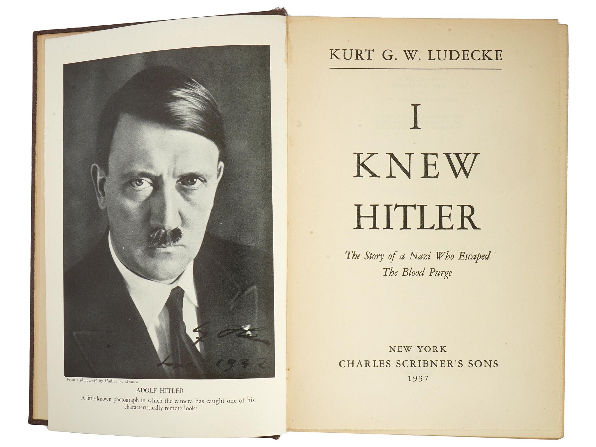 I KNEW HITLER BOOK BY KURT LUDECKE WITH LETTER PIC-5