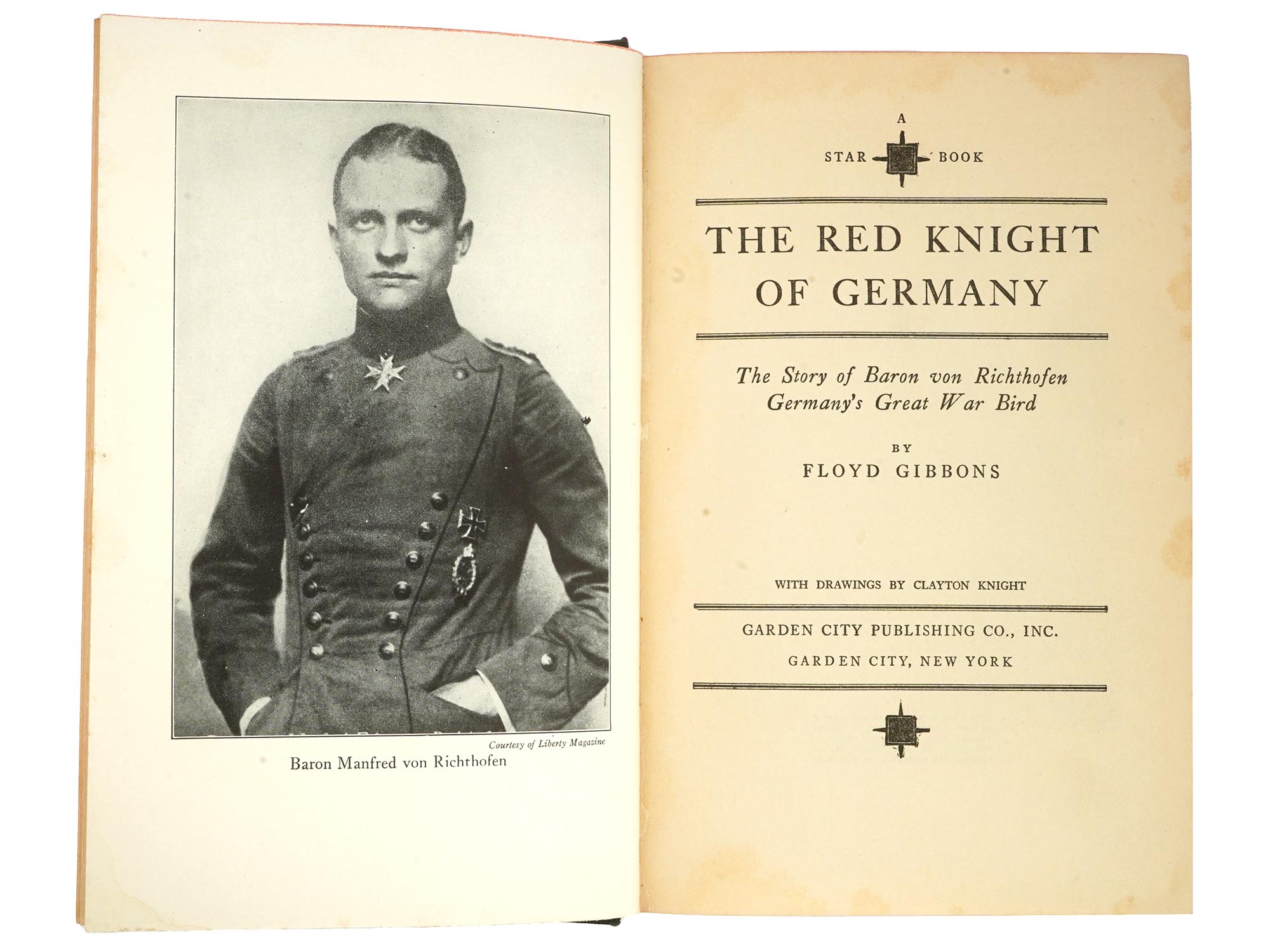 RED KNIGHT OF GERMANY BOOK BY FLOYD GIBBONS SIGNED PIC-4