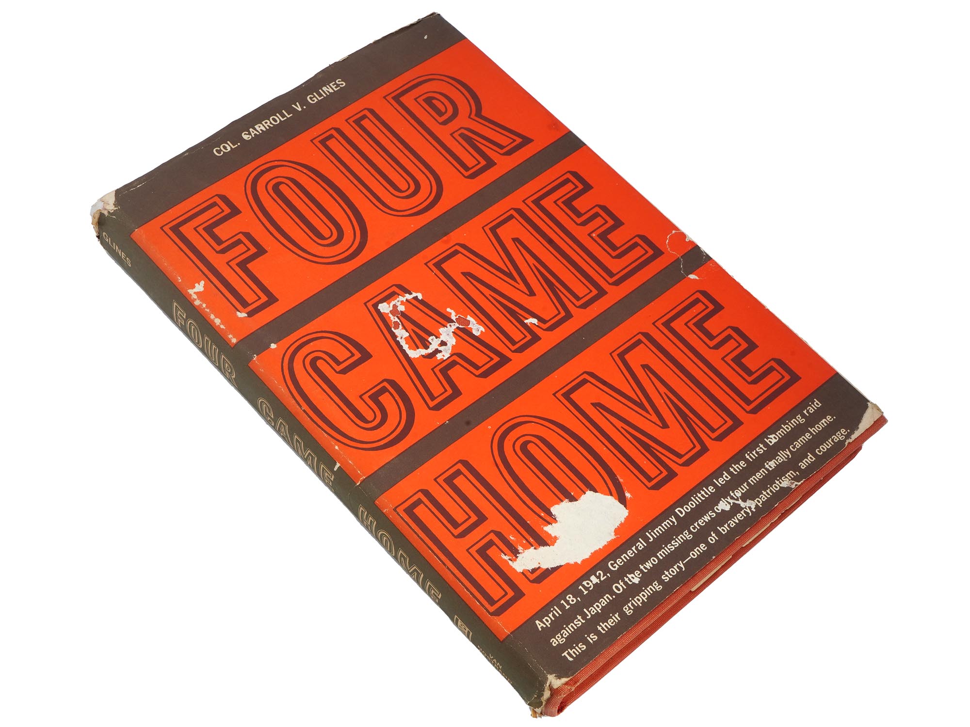 FOUR CAME HOME BOOK BY CARROLL V. GLINES SIGNED PIC-0