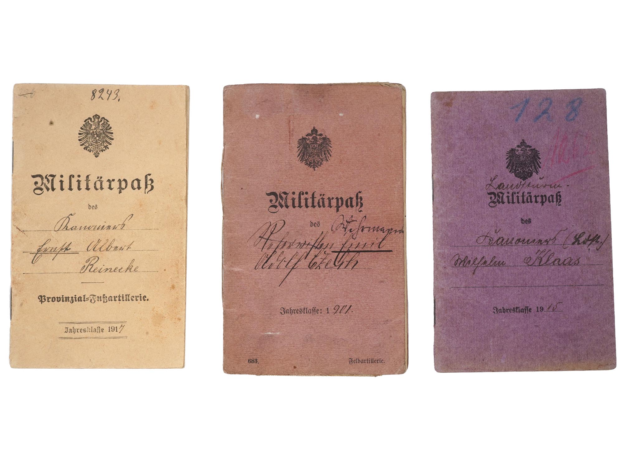 WWI ERA PRUSSIAN MILITARY ID DOCUMENTS PIC-0