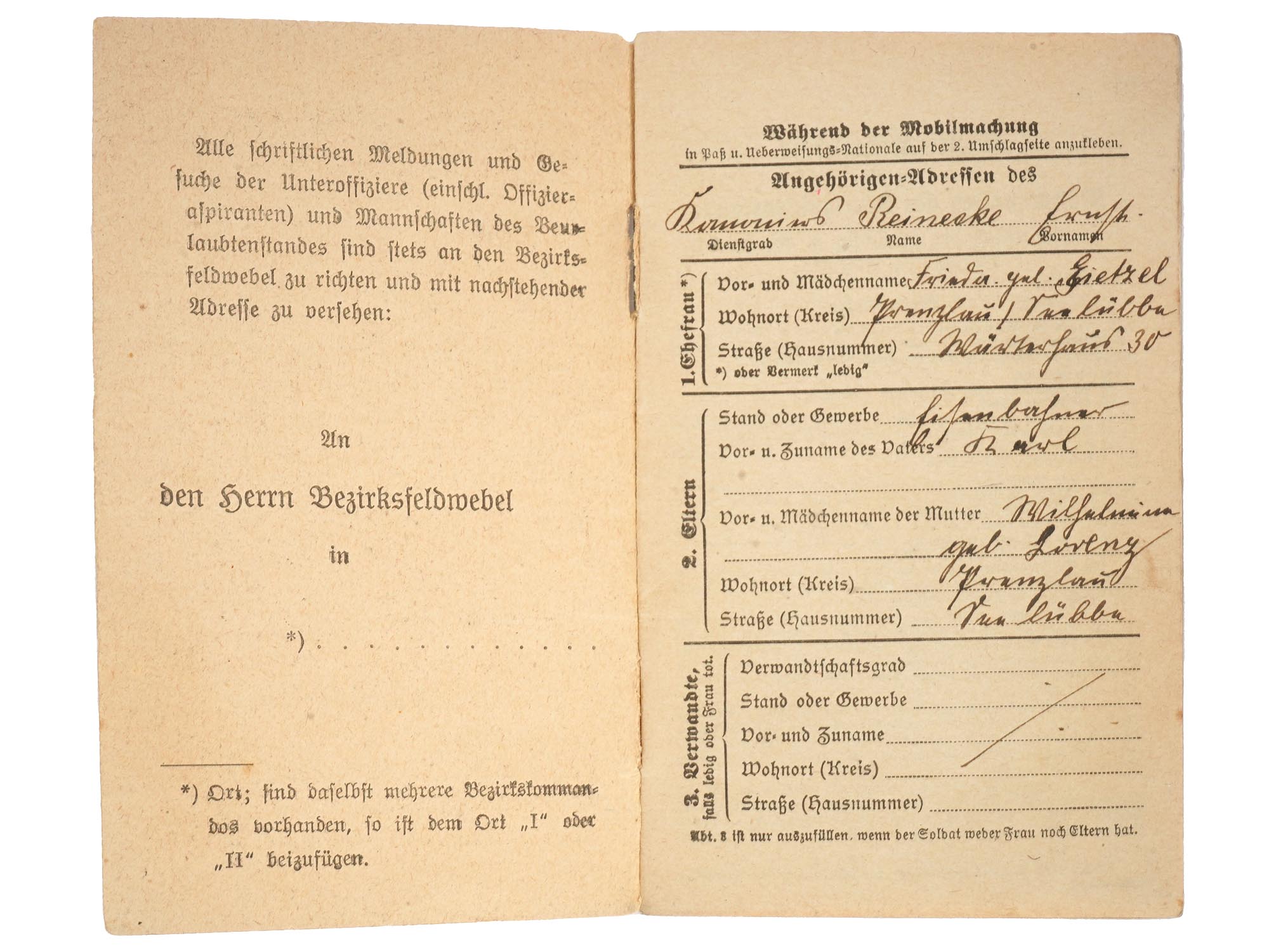 WWI ERA PRUSSIAN MILITARY ID DOCUMENTS PIC-5