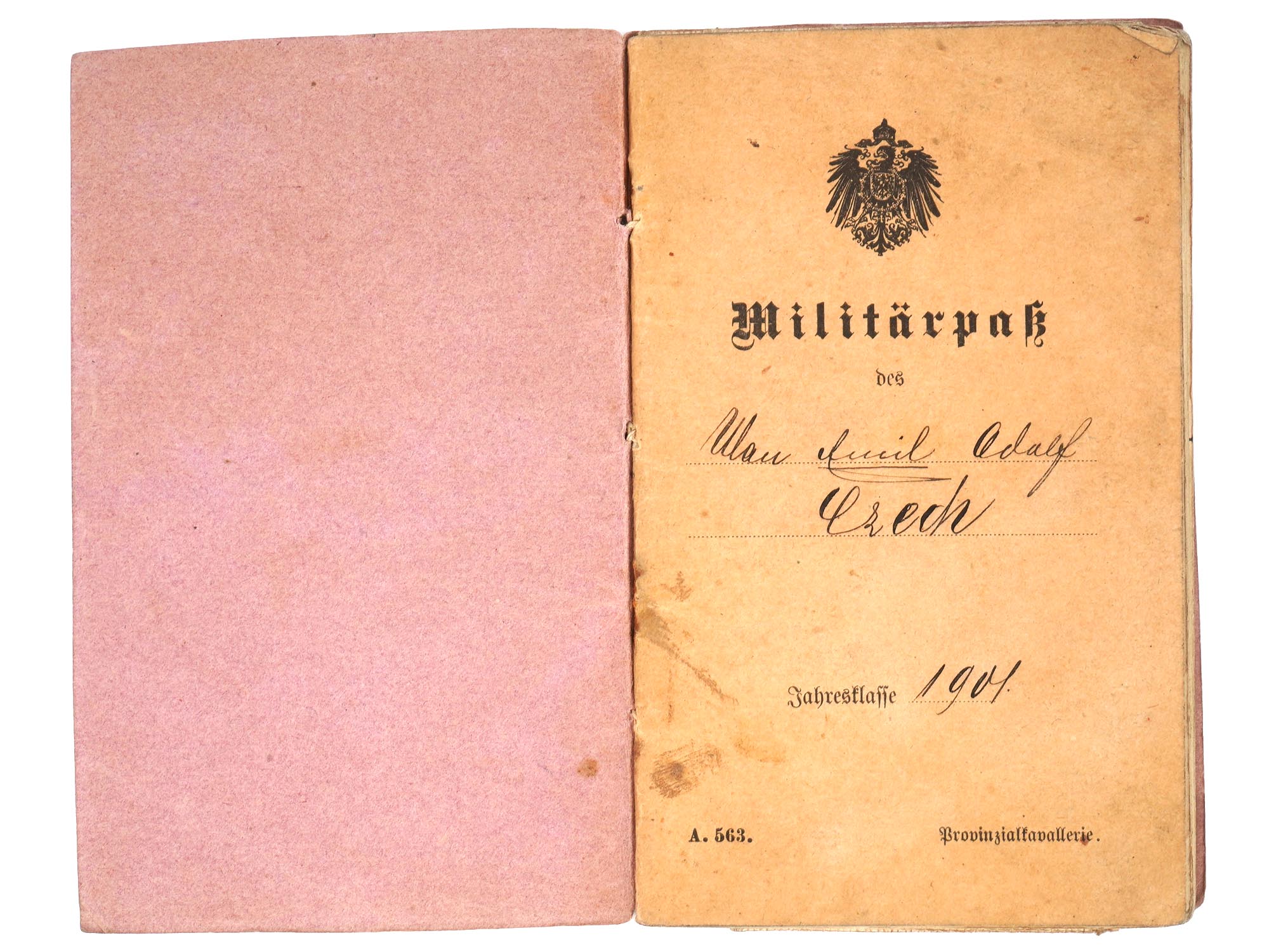 WWI ERA PRUSSIAN MILITARY ID DOCUMENTS PIC-7