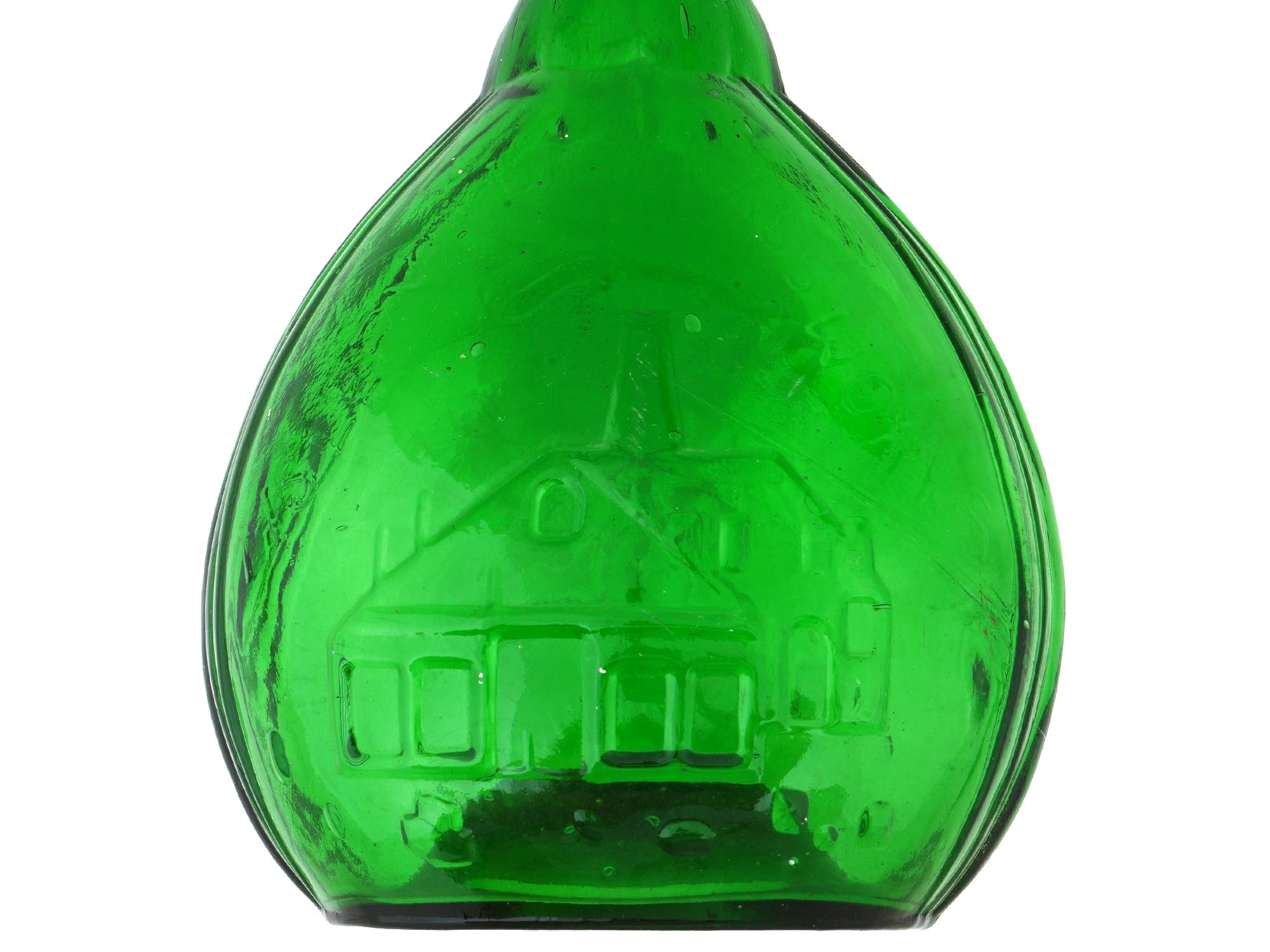 VINTAGE GREEN GLASS BOTTLES SUNSWEET AND RELIEF IMAGES PIC-7